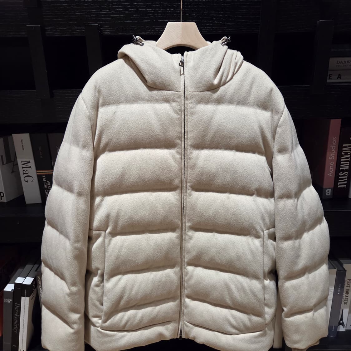 로로피아나 필모어 캐시미어 구스다운 패딩 아이보리 L 새상품 상품이미지1