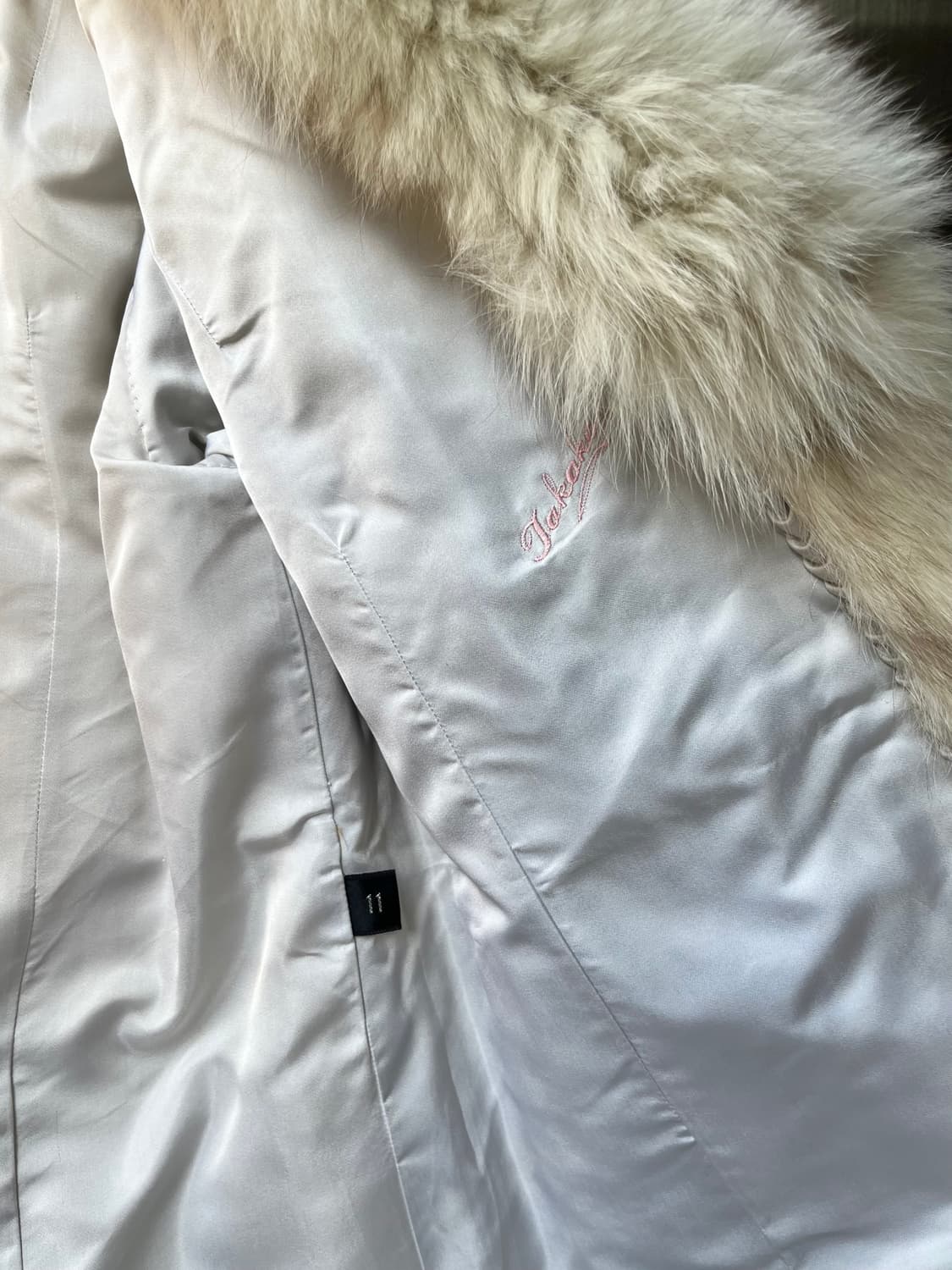 리얼 폭스퍼 모피코트 아아보리 상품이미지10