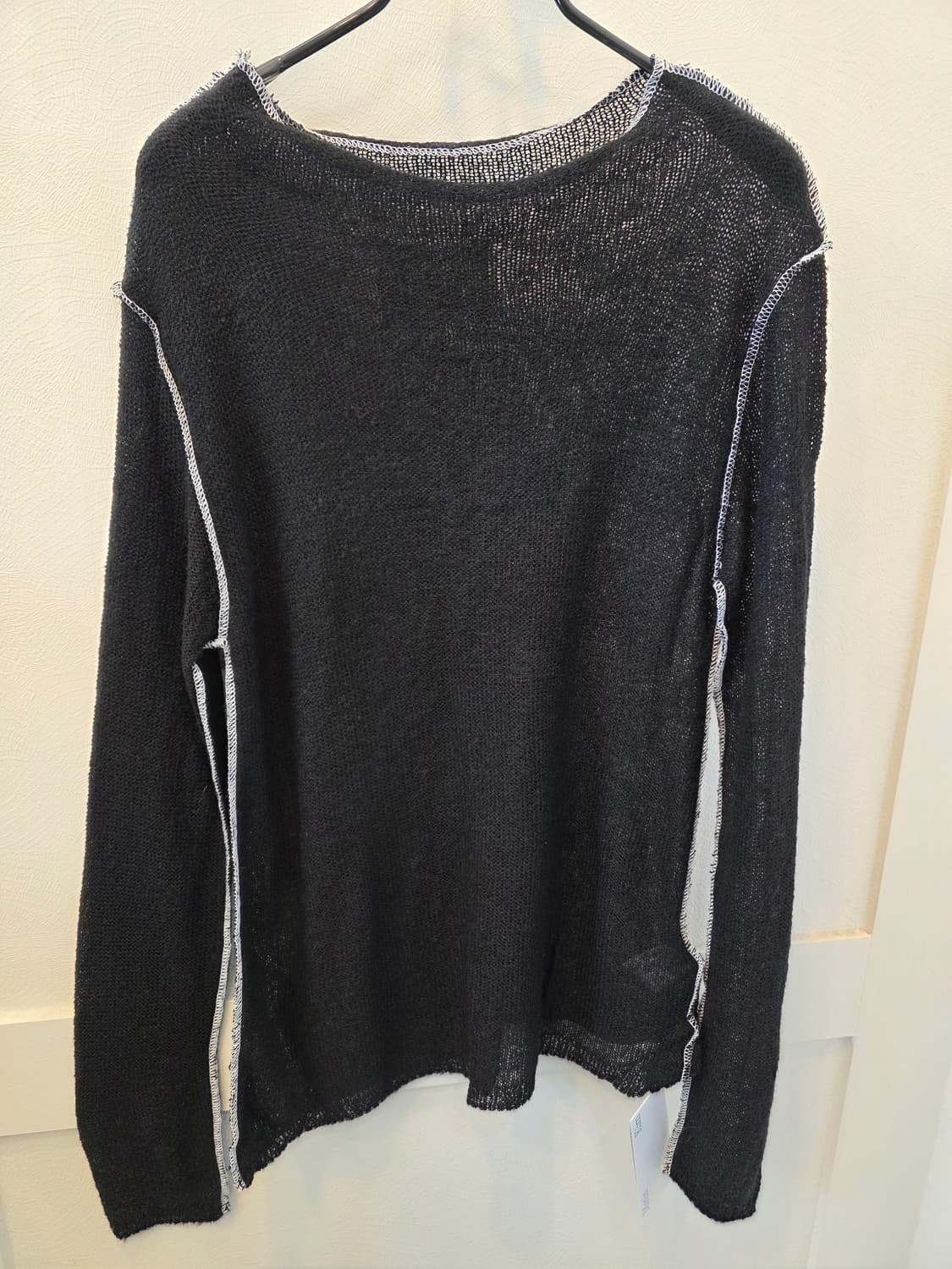 마뗑킴 블랙 시스루 니트 티셔츠 상품이미지2