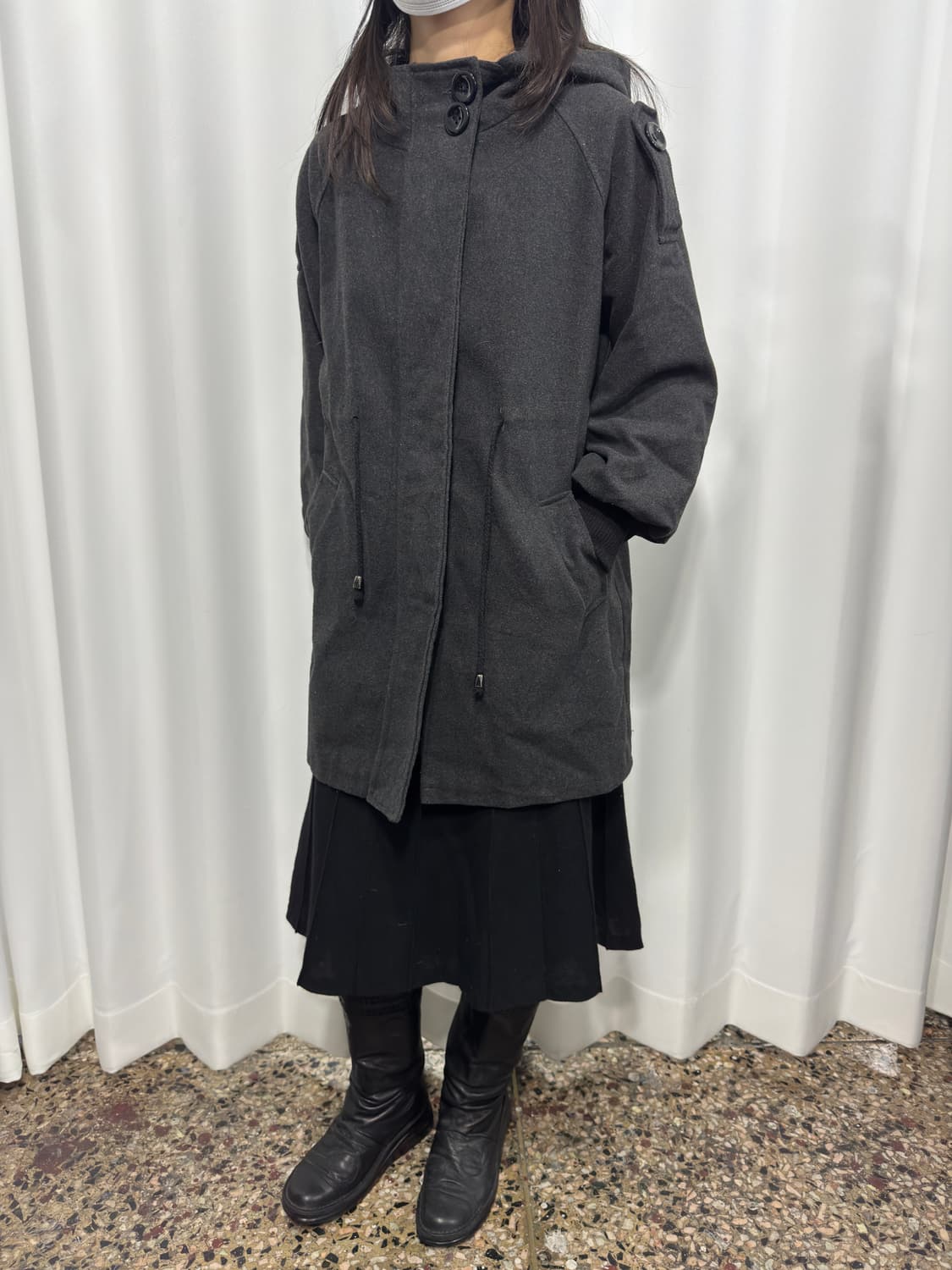meikalu button hood wool coat 상품이미지6