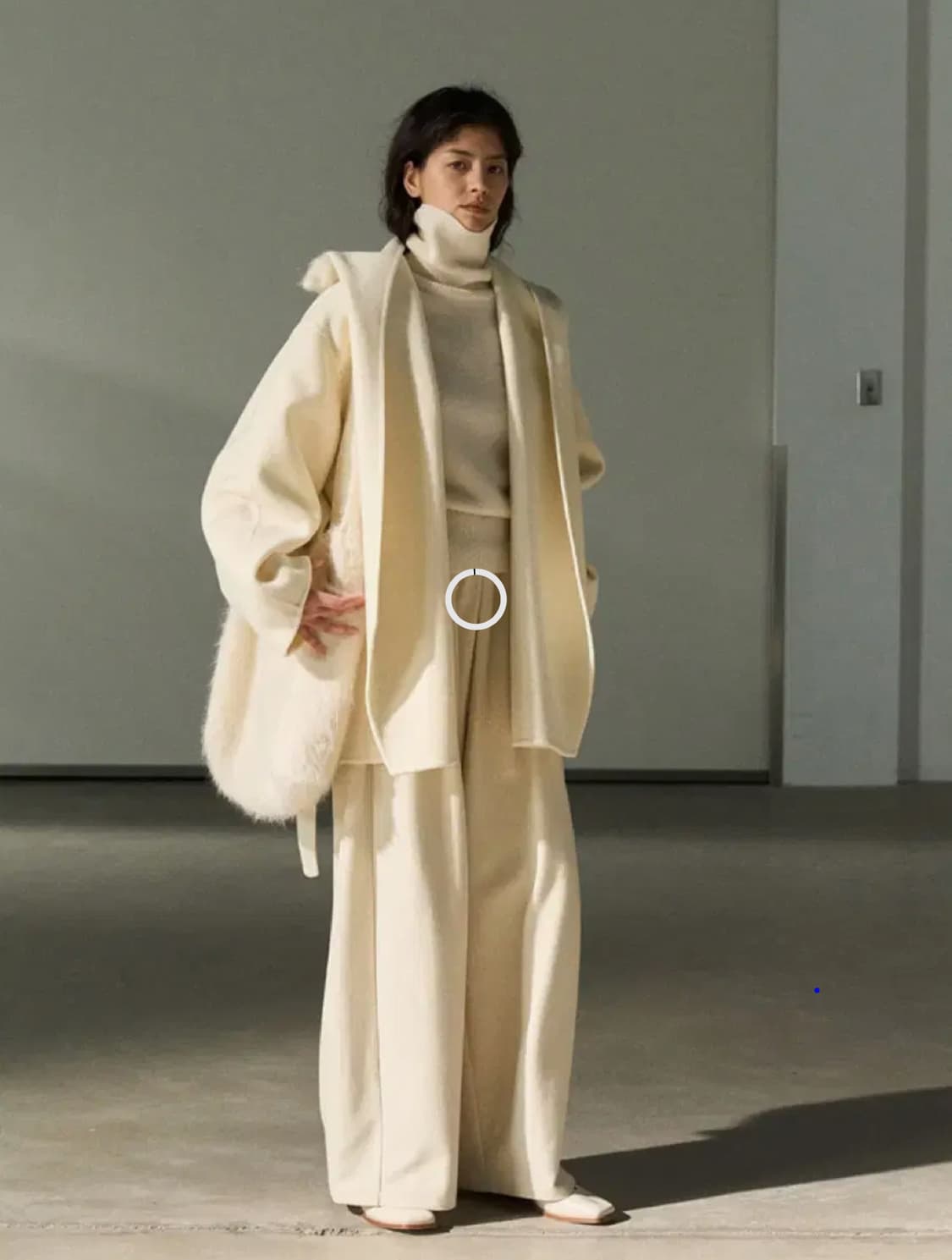 핸드메이드 프리미엄 후드 코트 (아이보리) 상품이미지2