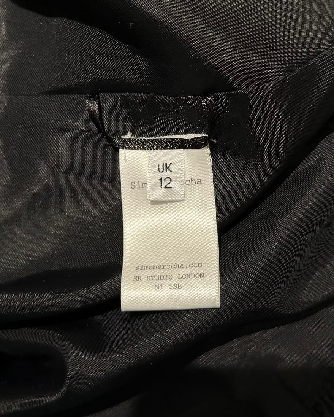 시몬 로샤 블랙 피터팬 카라 타페타 벌룬 드레스 상품이미지9