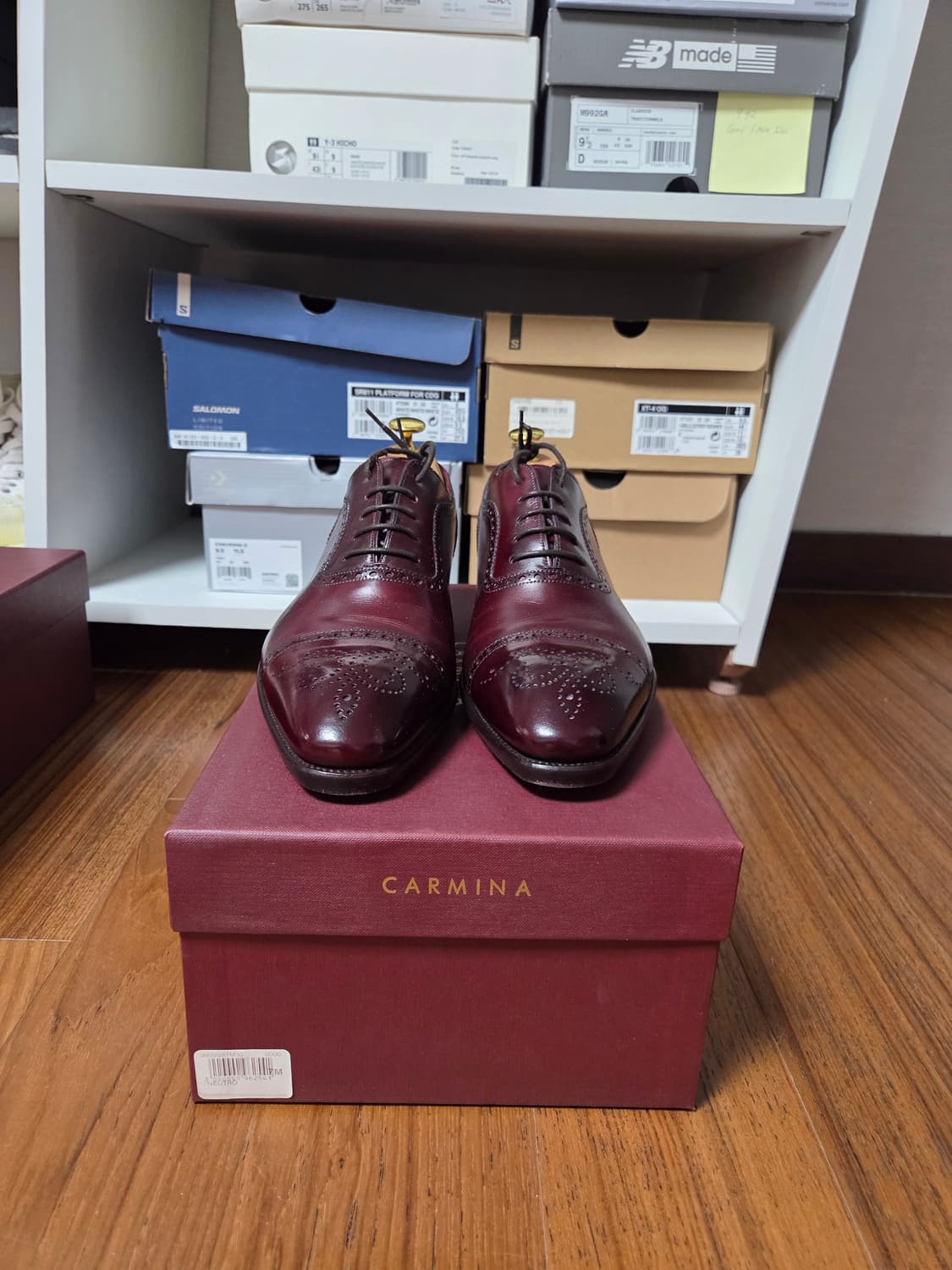 Carmina 버건디 캡토우 남성 구두 상품이미지1