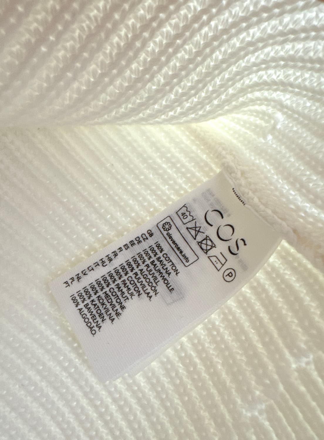 코스 반팔 코튼 니트 립 가디건 상품이미지4