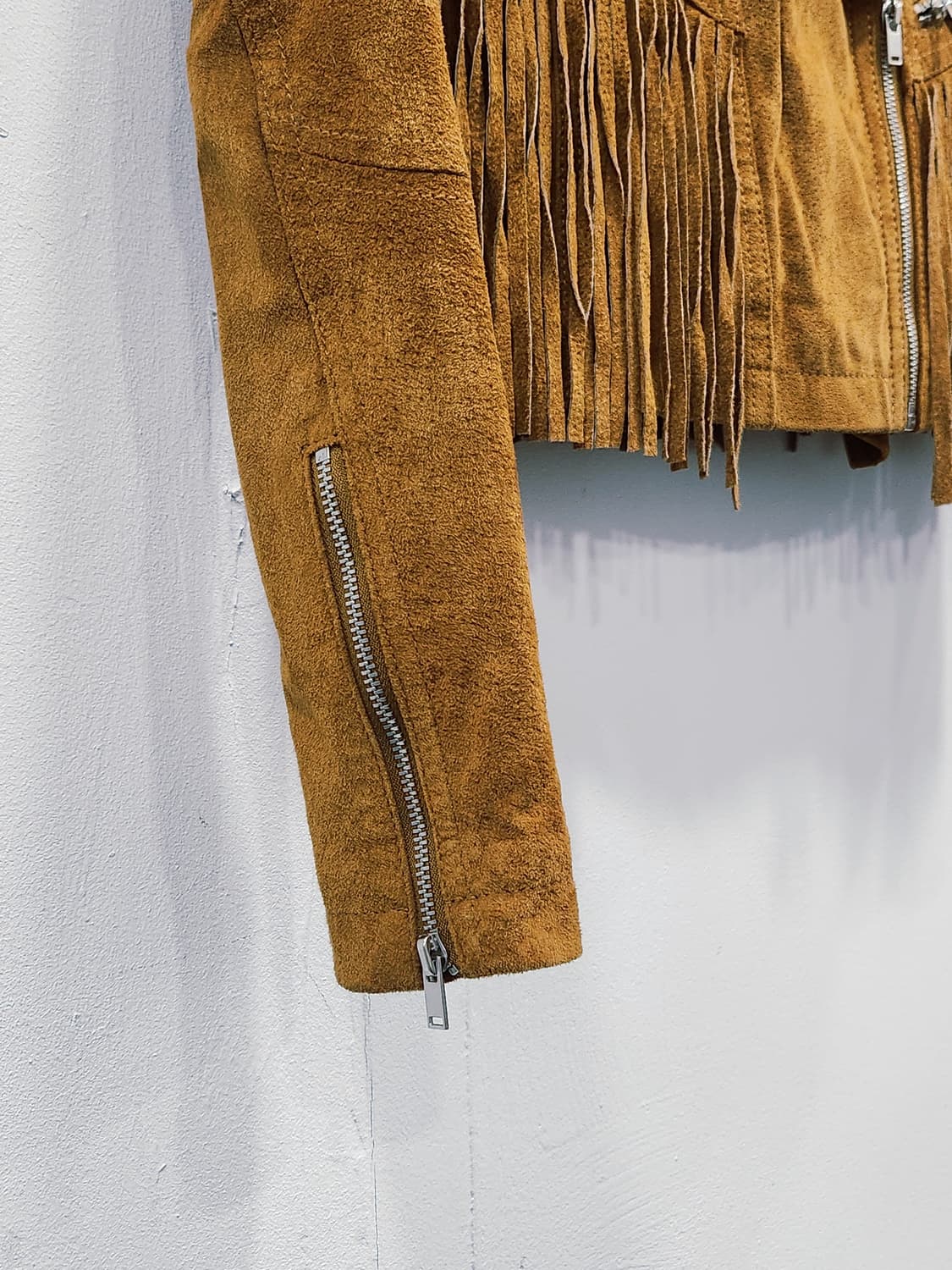 [M] 풀앤베어 스웨이드 프린지 자켓 M사이즈 상품이미지5