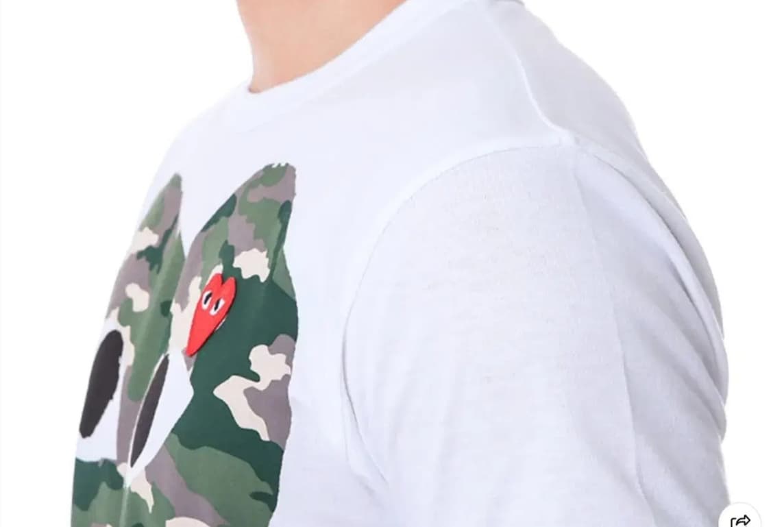 꼼데가르송 플레이 카모하트 반팔티 화이트/블랙 상품이미지3