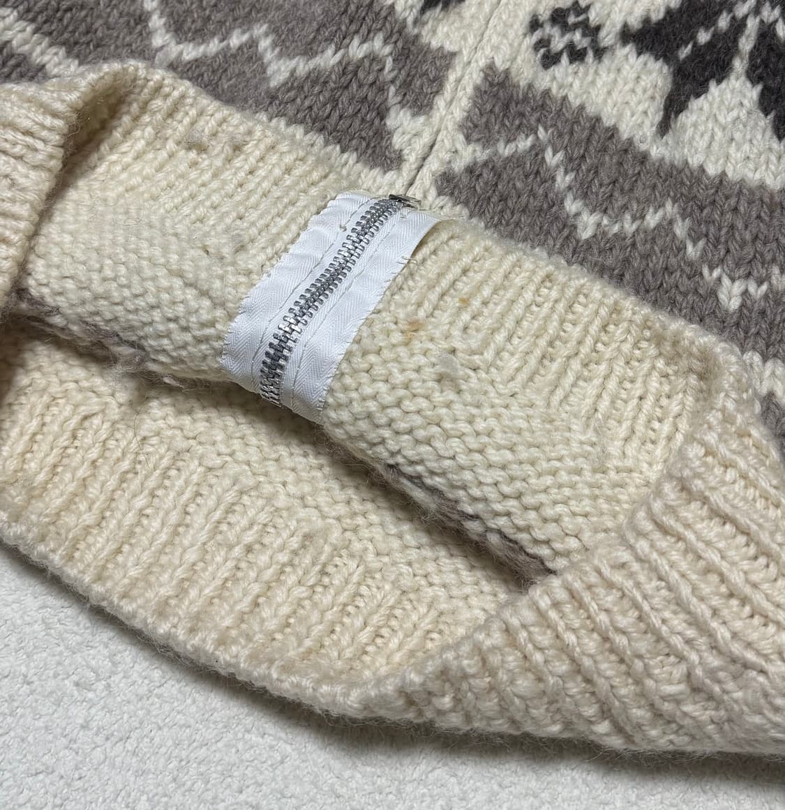 일본 눈꽃 코위찬 집업 모 100% 상품이미지8