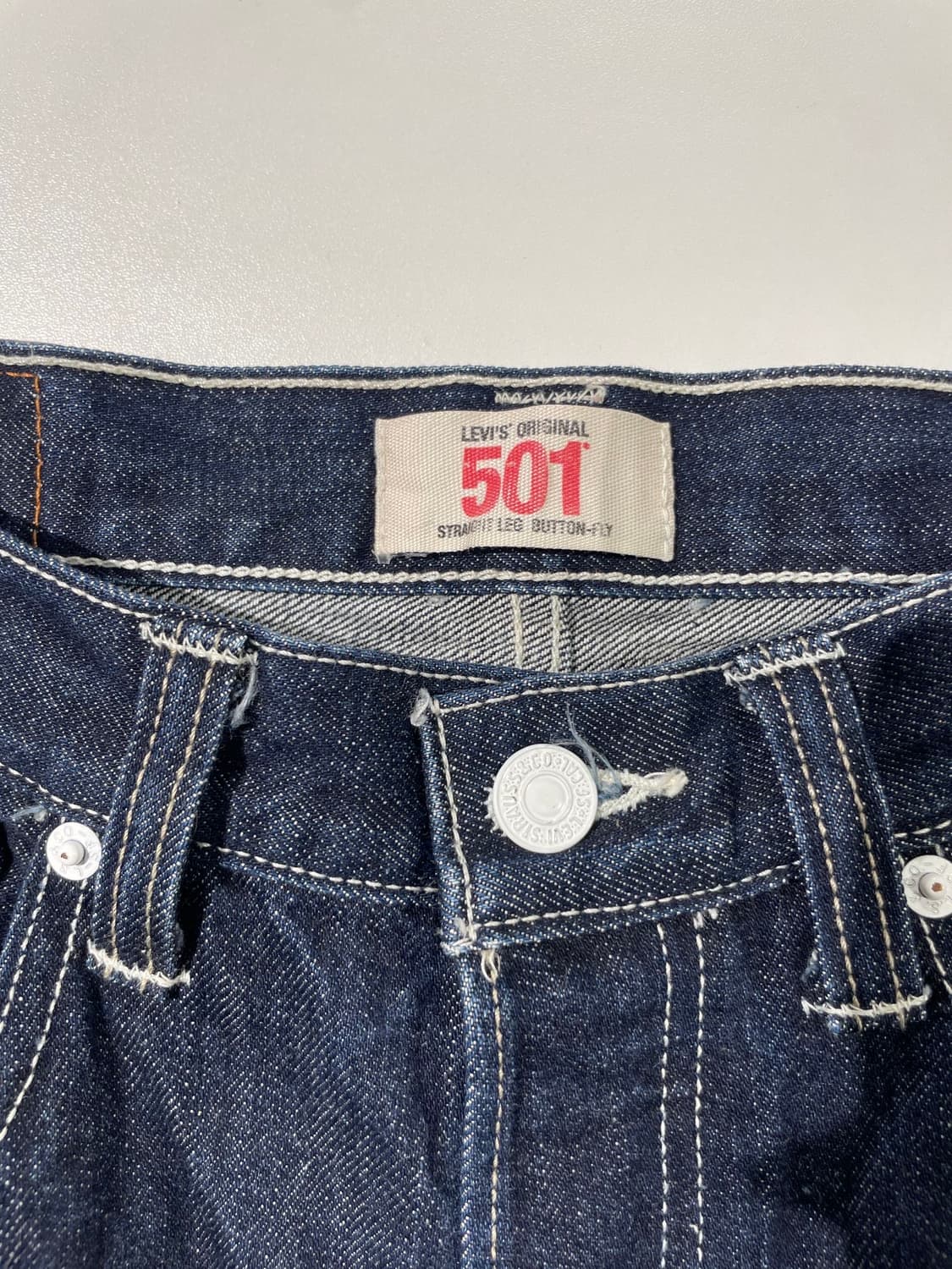 리바이스 501XX 레드탭 진청 백 플랩포켓 스트레이트 데님 팬츠 상품이미지7