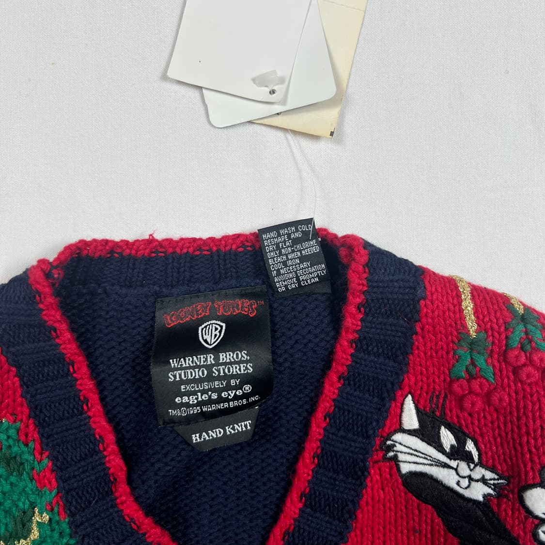 데드스탁 90‘s 95년도 루니툰즈 카툰 키즈 니트 가디건 상품이미지6