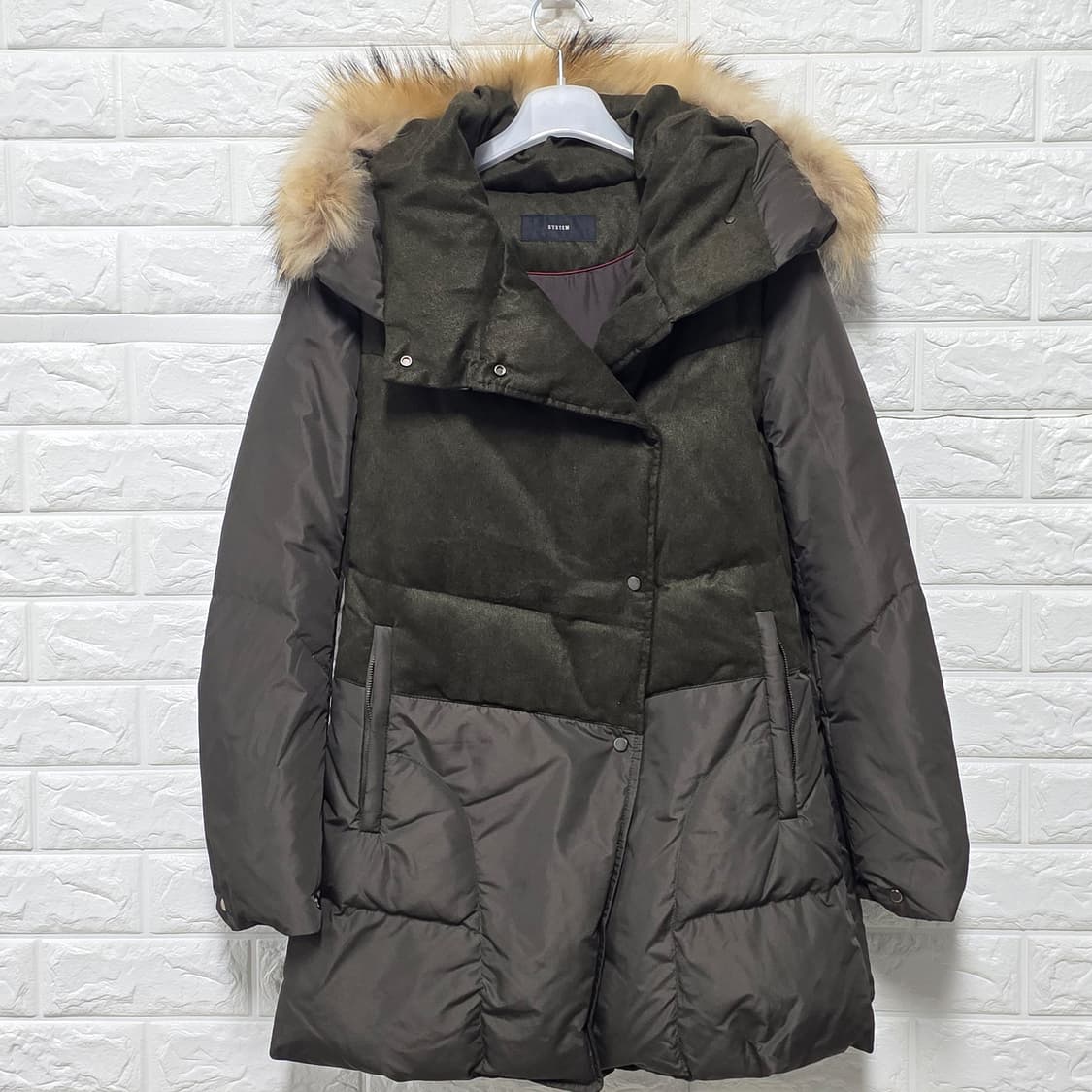 택포) 한섬 시스템 여성 다운 패딩 코트 S 상품이미지1