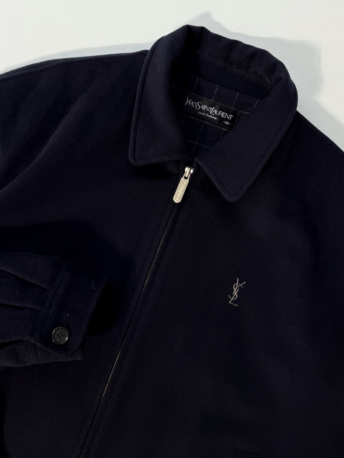 입생로랑 오버핏 90‘s 캐시미어 울 블루종 스윙 자켓 상품이미지3