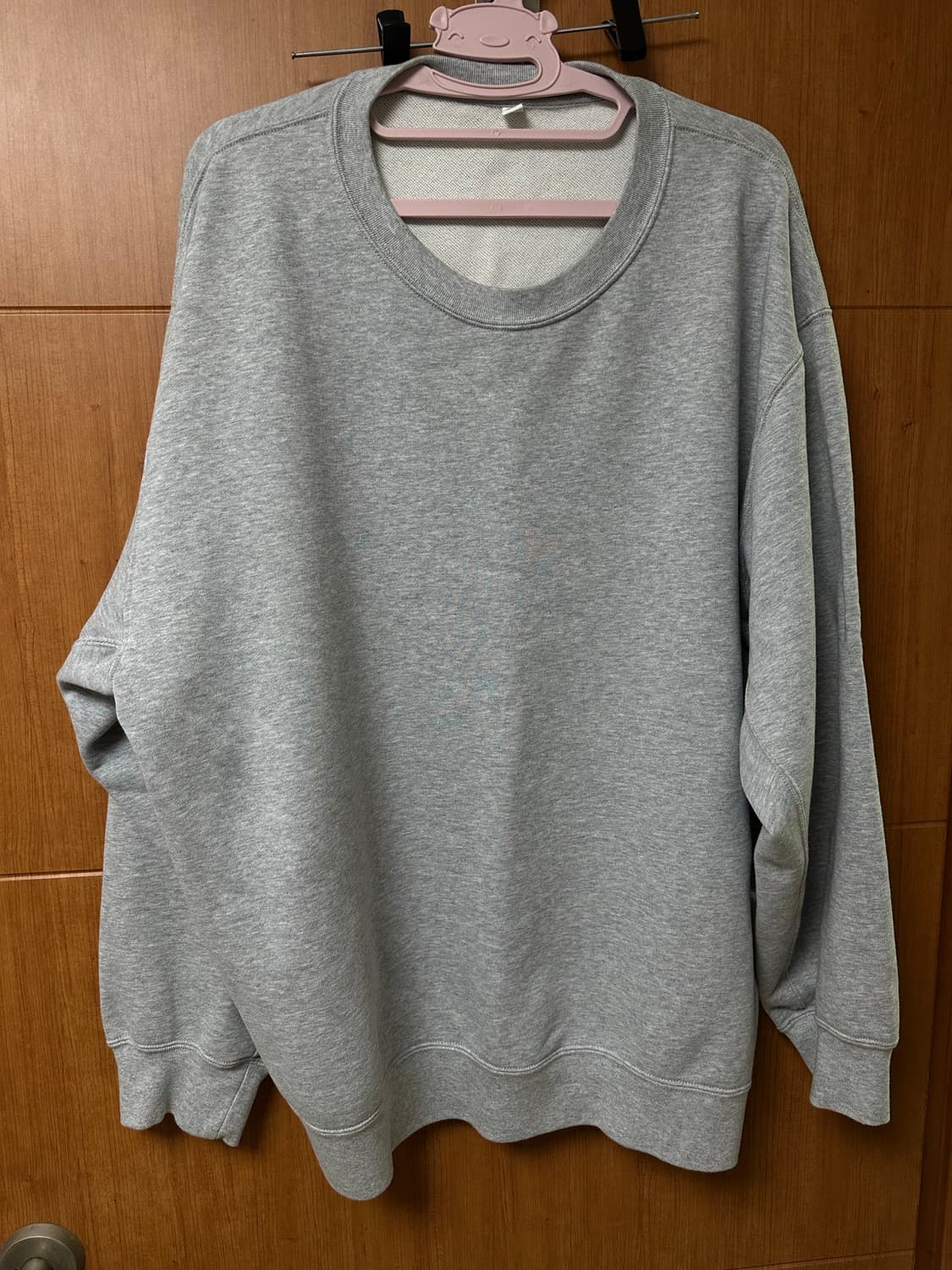 [4XL] 유니클로 맨투맨 스웨트셔츠 멜란지 그레이 상품이미지1