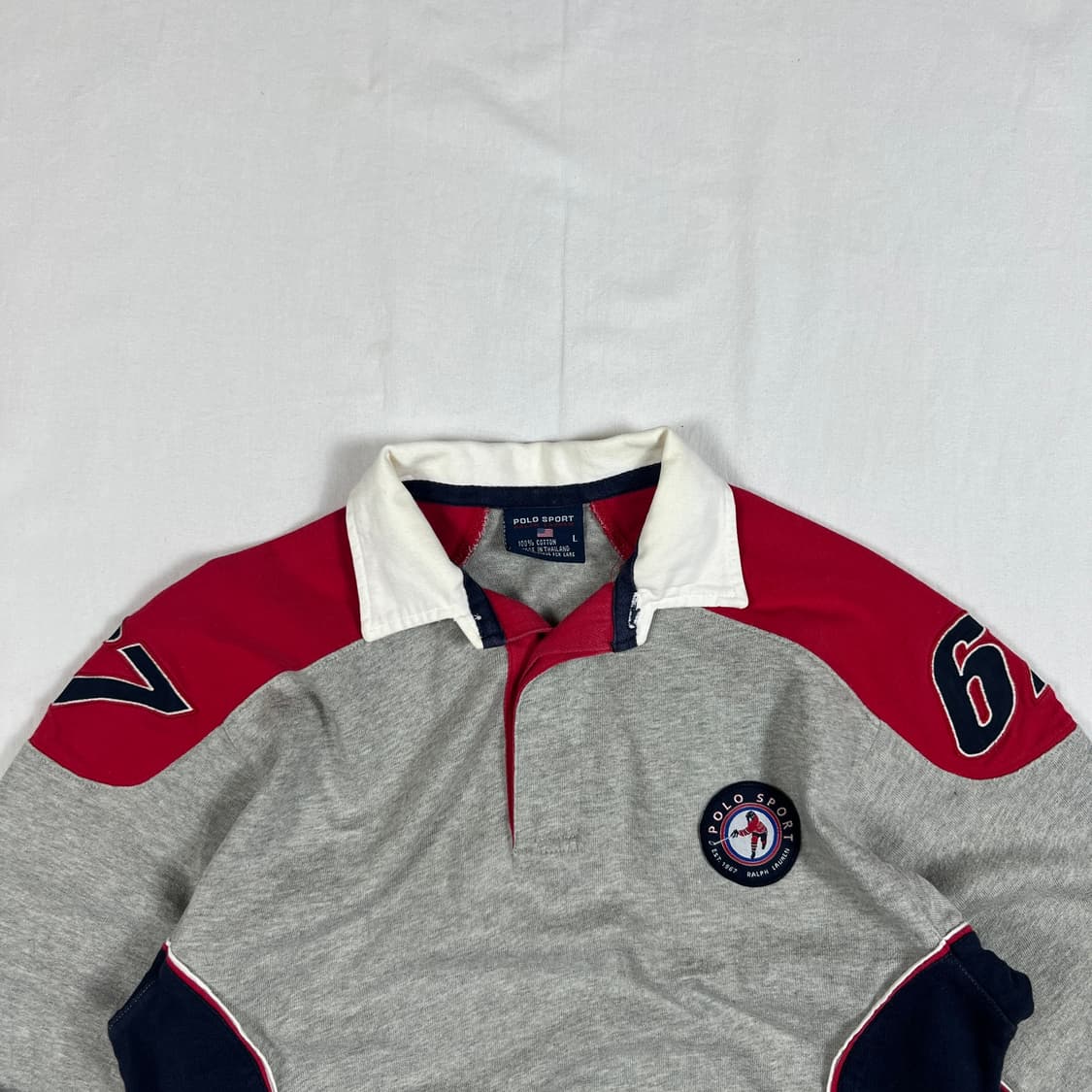 90‘s 폴로스포츠 polo sport 하키 로고 피케셔츠 상품이미지2