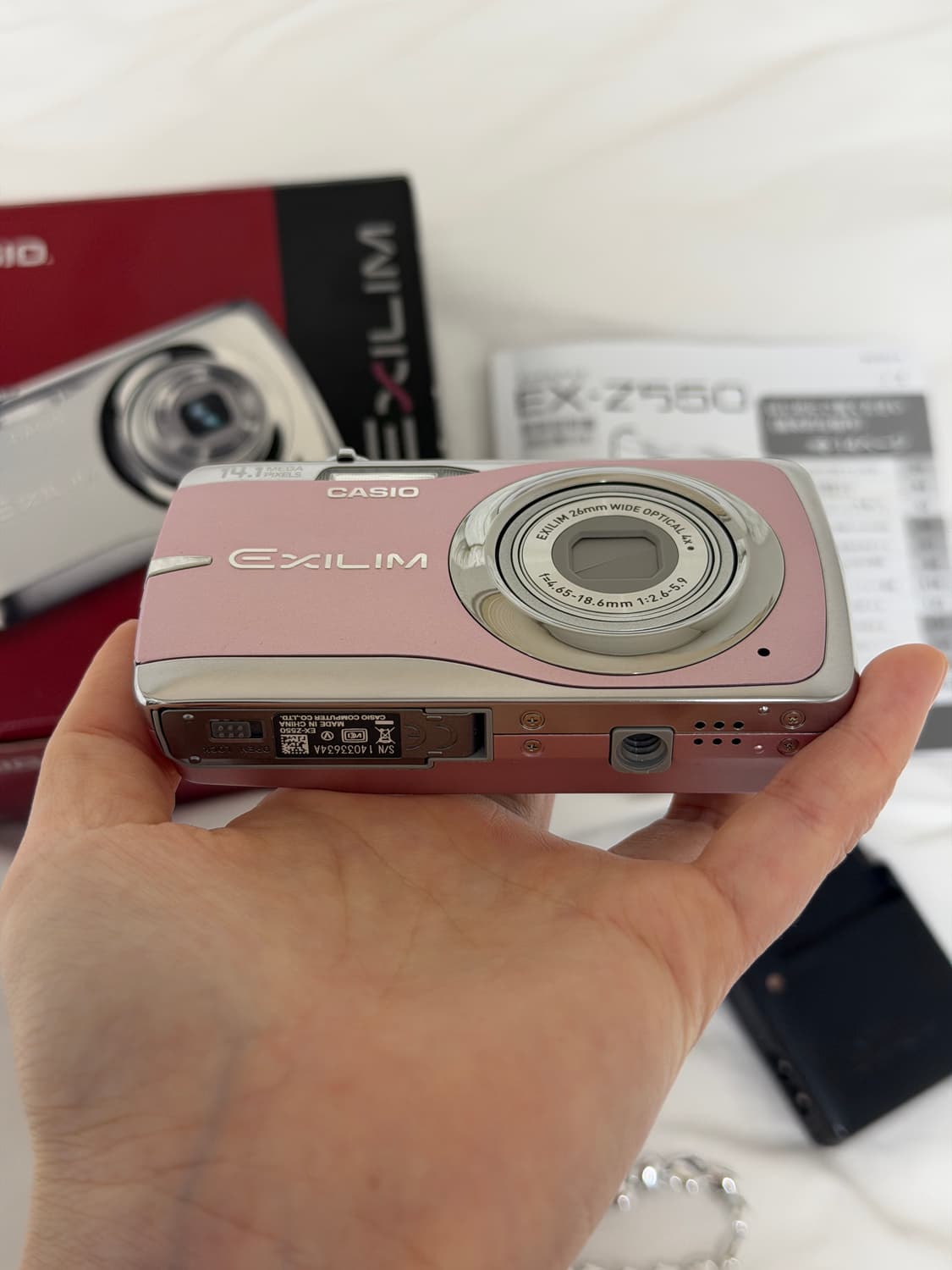 카시오 z550 핑크 풀박스 상품이미지2