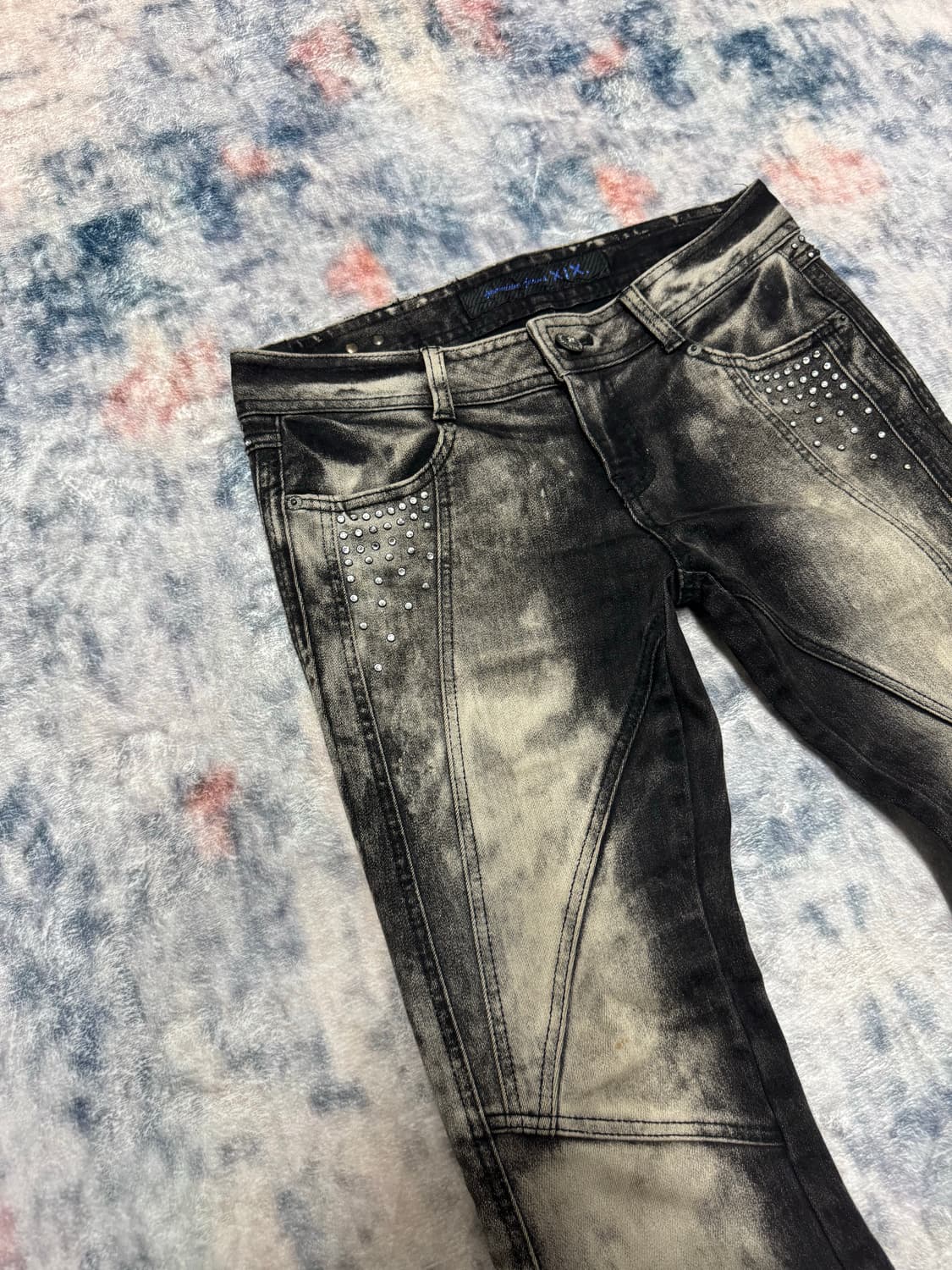 Unknown punk stud boots cut denim pants 상품이미지3