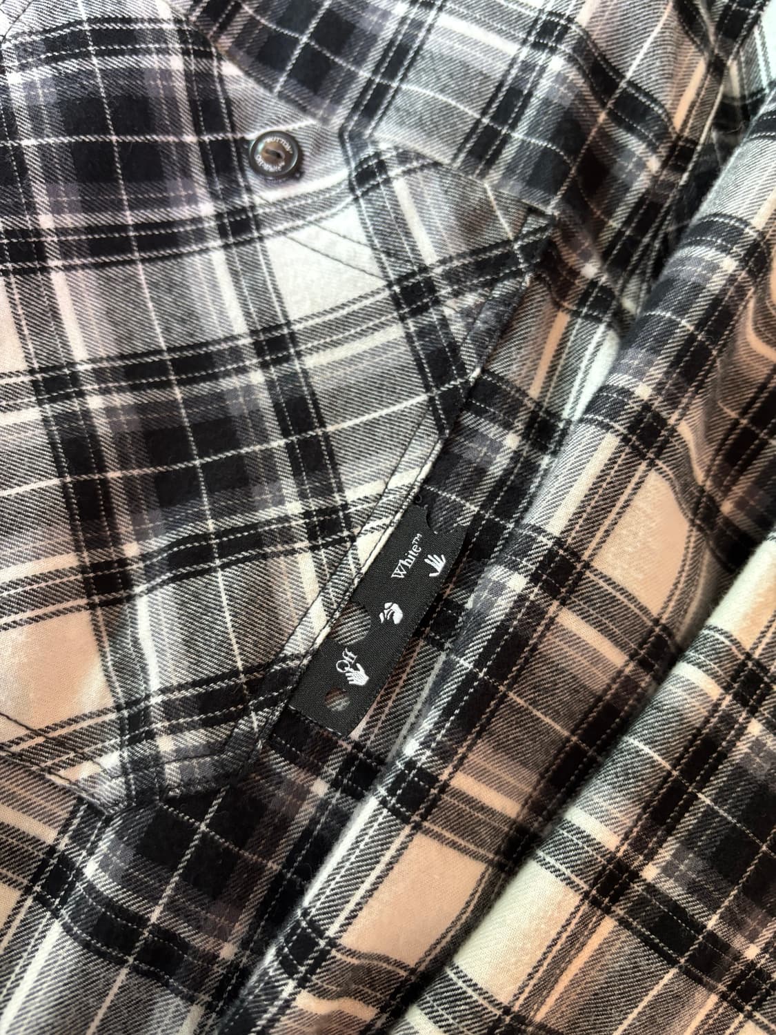 오프화이트 플란넬 셔츠 상품이미지7