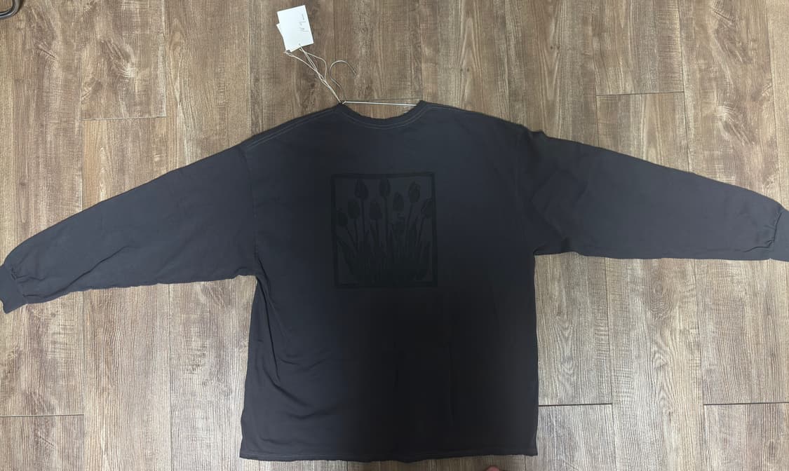 Ancellm 다이드 플라워 데미지 롱슬리브 상품이미지4