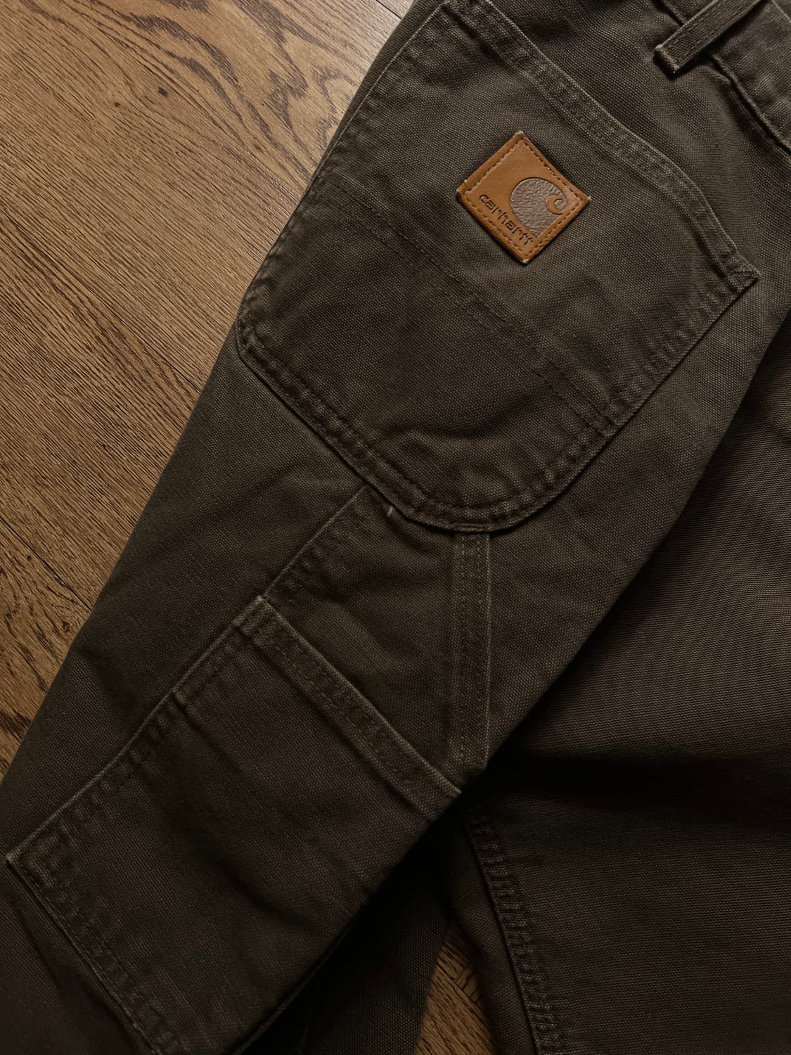 [34]칼하트 Made in USA 다크브라운 체크라이닝 카펜터 워크팬츠 상품이미지6