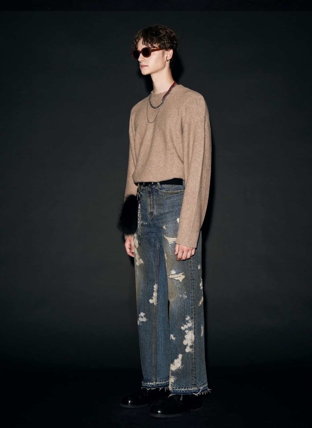 메종미네드 GORGEOUS BROWN WIDE DENIM PANTS 48 상품이미지2