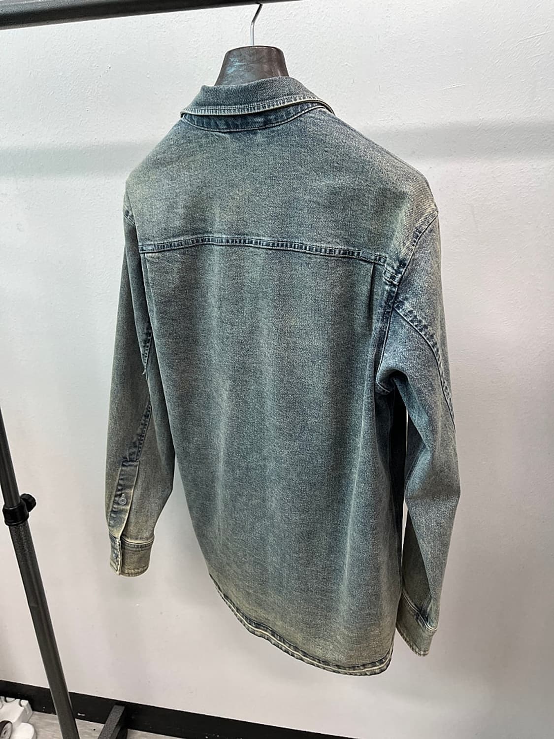 95-100) 타임 워시드 데님셔켓  상품이미지5
