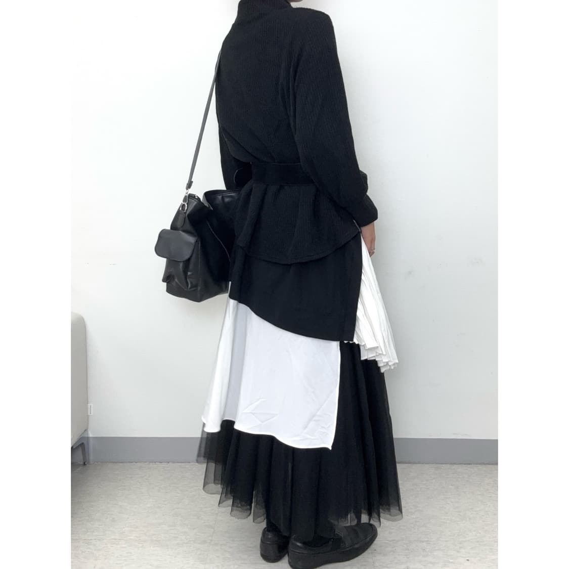 빈티지 레이어드 반팔 원피스 상품이미지3