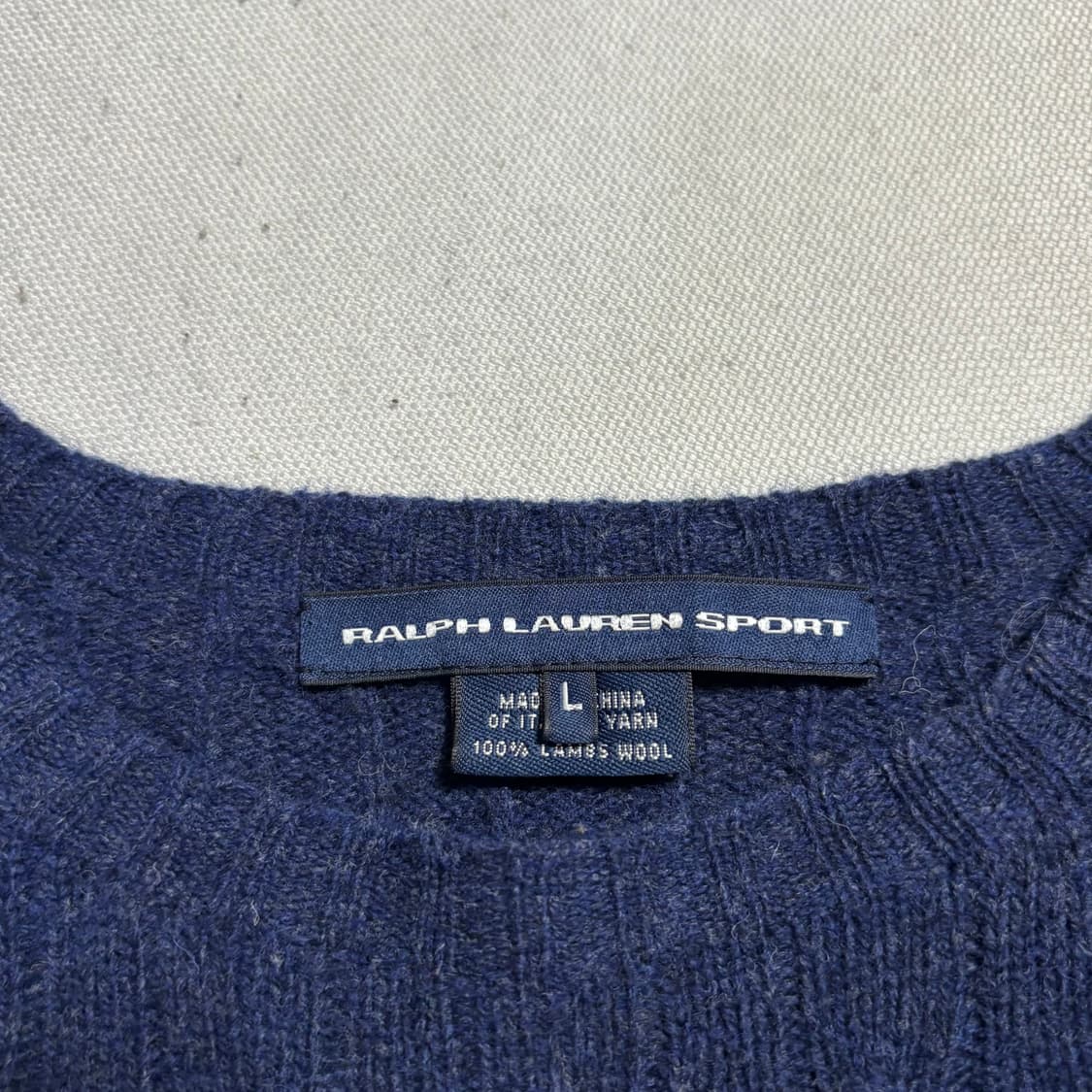 L 여성용 폴로랄프로렌 네이비 케이블 램스울 니트  상품이미지4