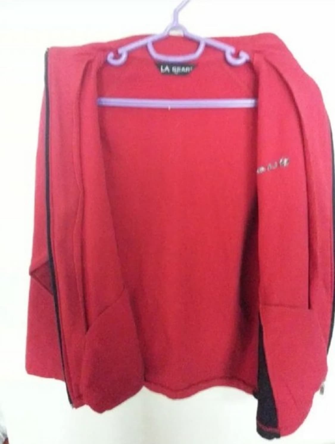 LA 기어 기모 집업 후리스 자켓 레드 100 상품이미지3