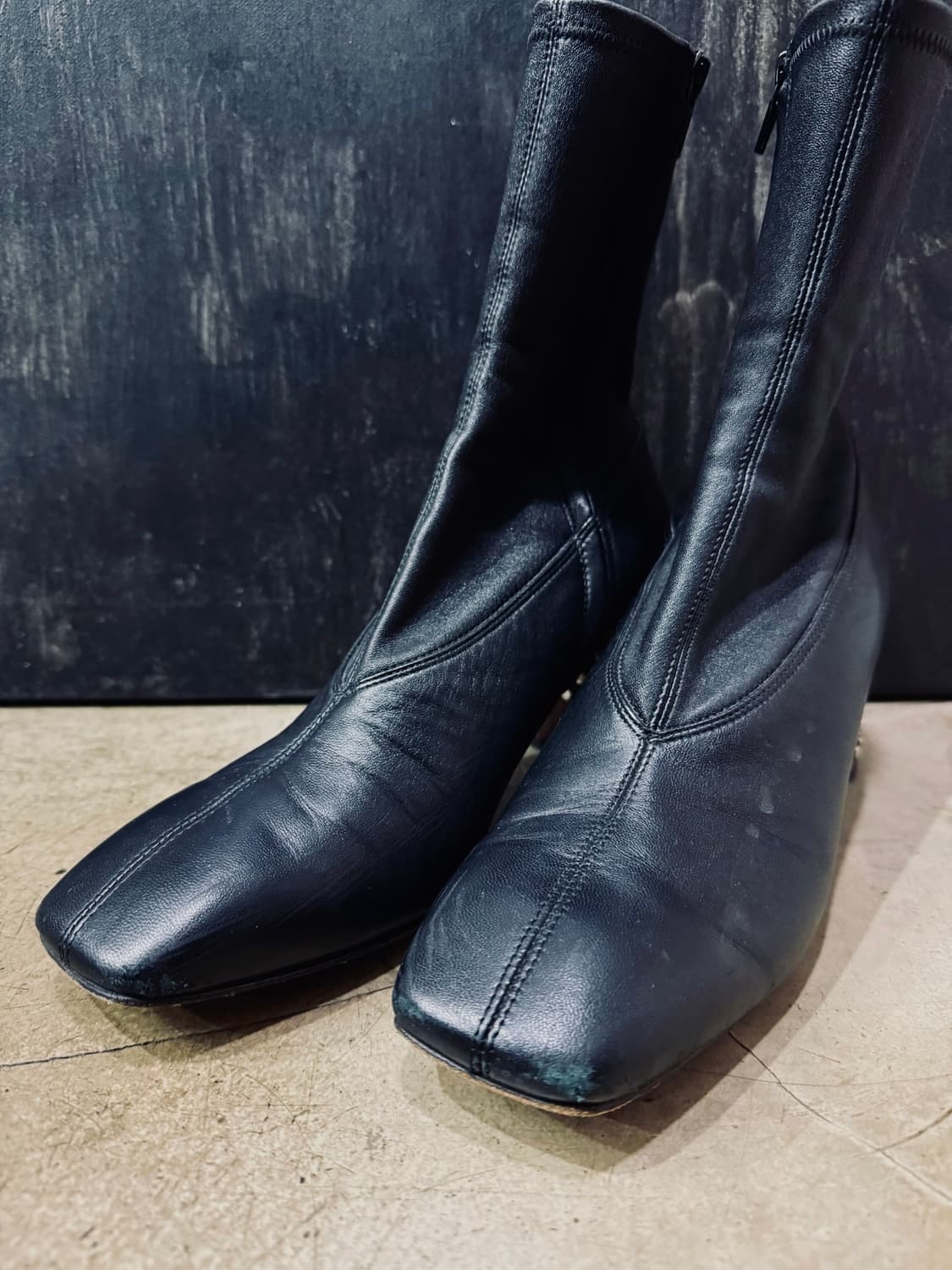 헬무트랭 스퀘어 토 레더부츠 상품이미지7