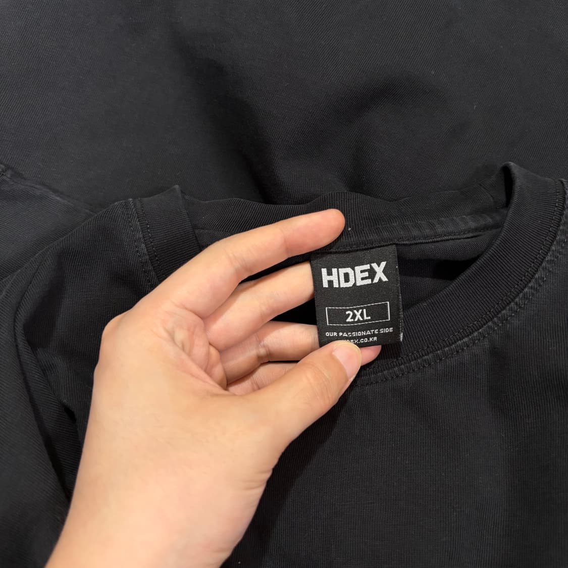2XL HDEX 에이치덱스 블랙 LIFT UP 반팔티 상품이미지5