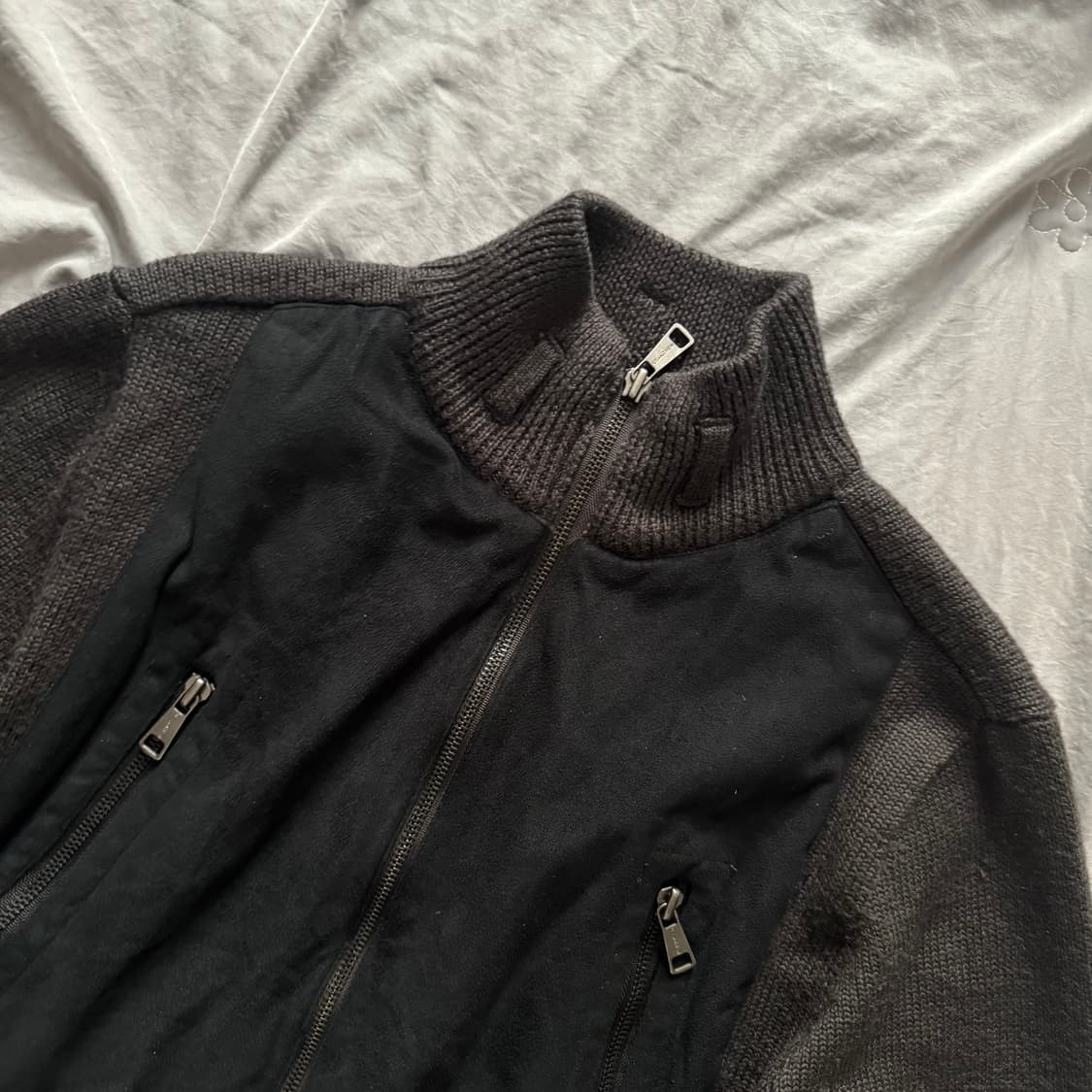 아카이브 락시크 펑크 하이넥 스웨이드 스터드 벌룬포켓 집업 자켓 y2k 상품이미지2