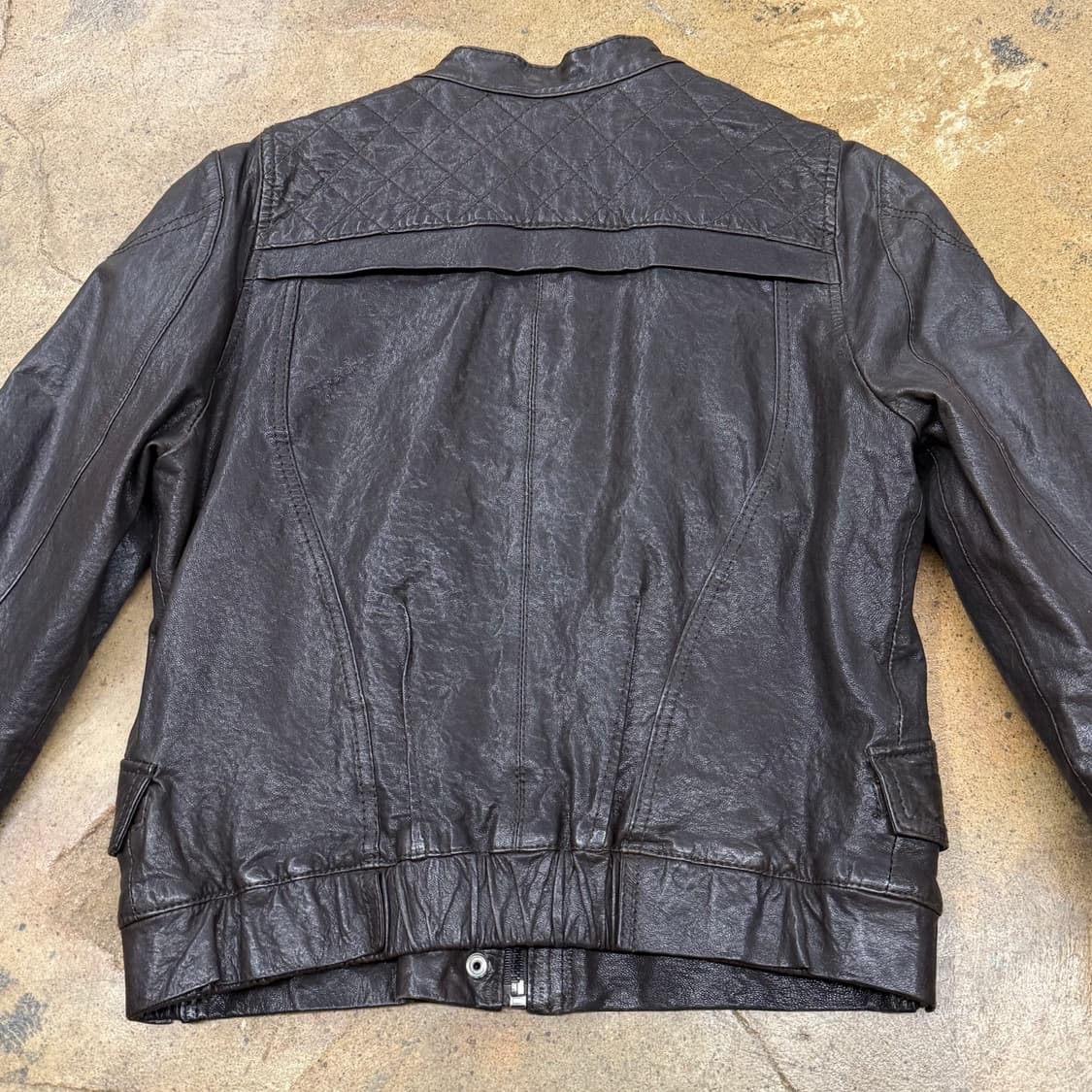 Thursday Island 브라운 가죽자켓 상품이미지4