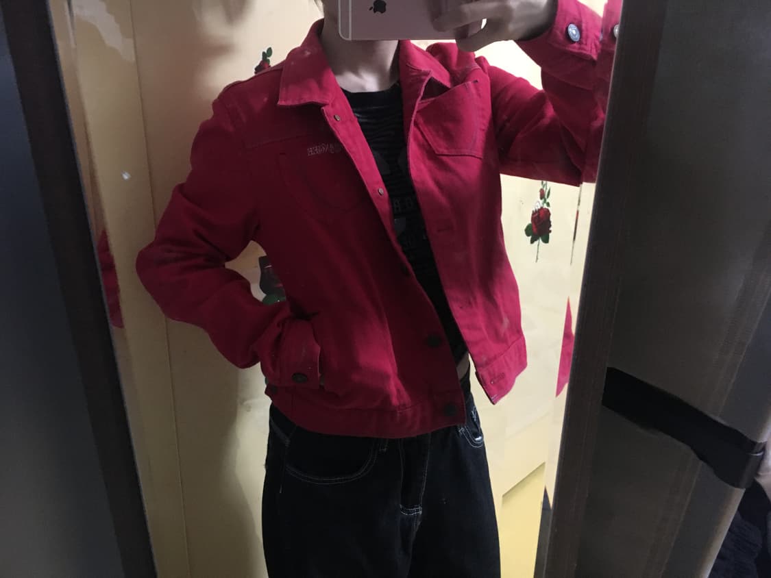 빨강색 자켓 뒤디테일 빈티지 자켓 상품이미지2