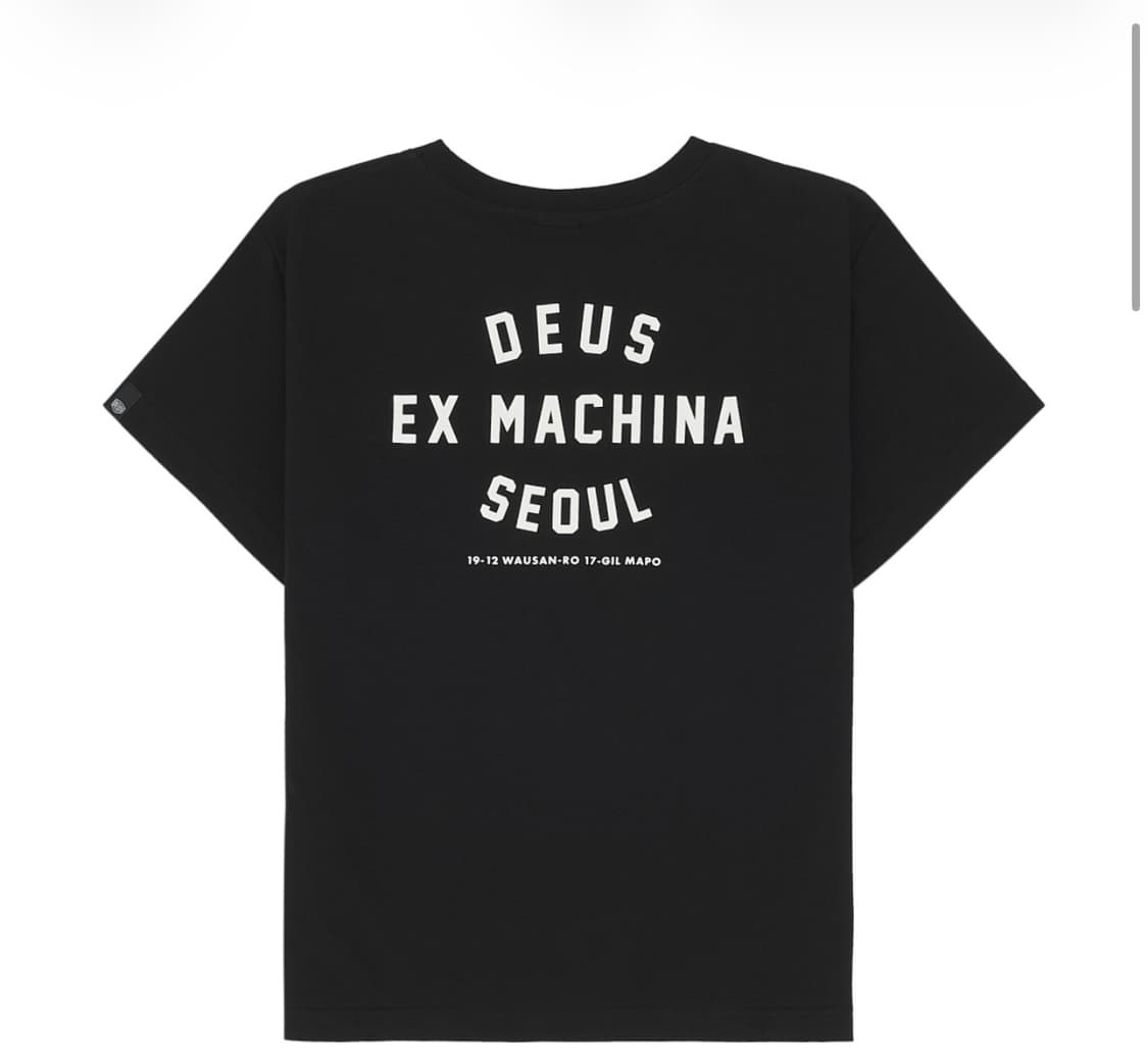 (키즈) 데우스 엑스 마키나 서울 컬리지 티셔츠 블랙 상품이미지1