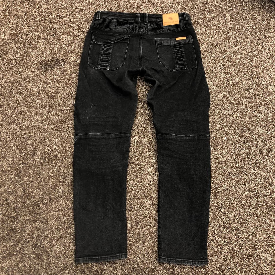 블랙비자칼 흑청 바이커 데님 팬츠 상품이미지4