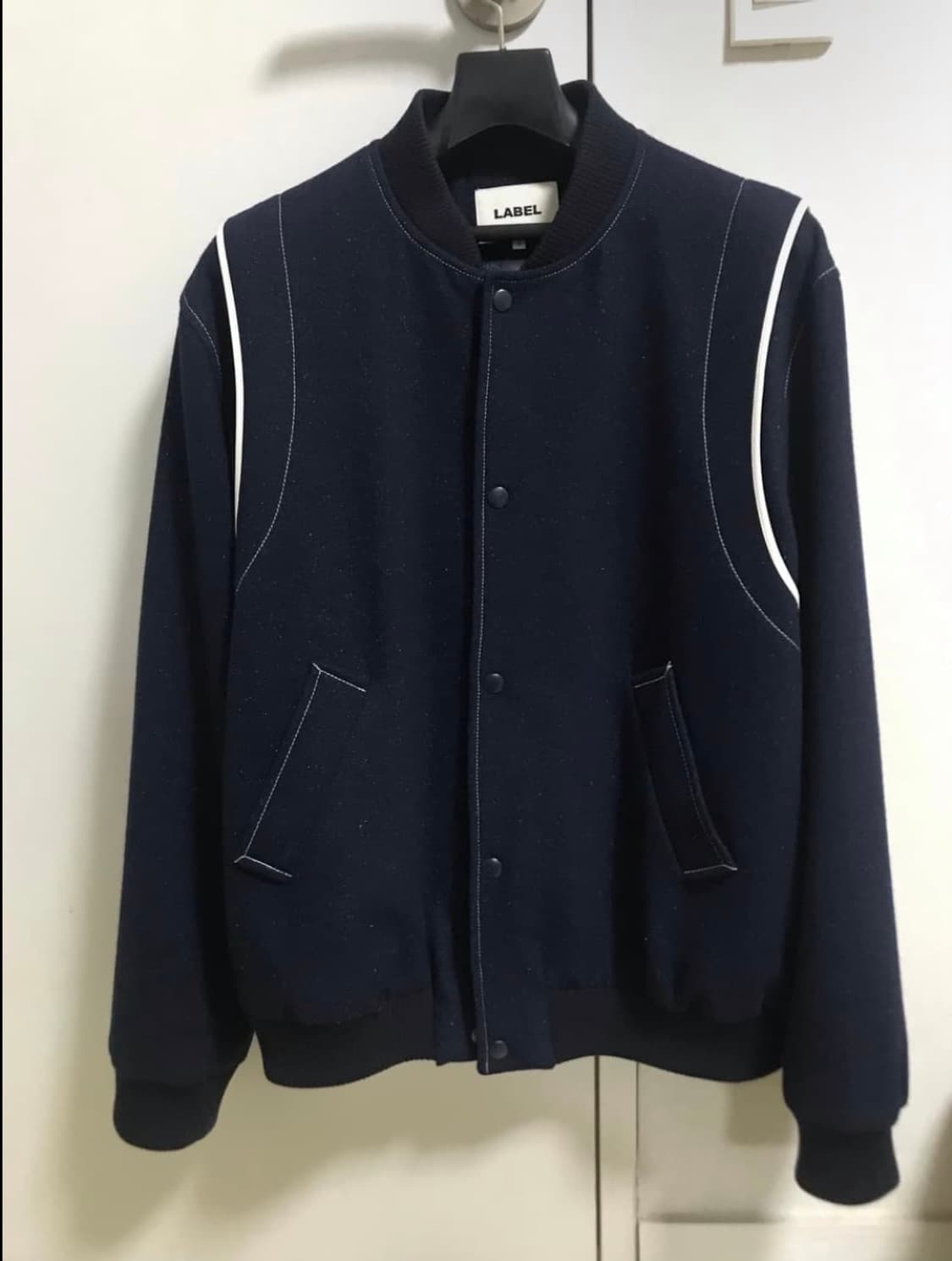 2사이즈) 라벨아카이브 베이스볼 점퍼 네이비 바시티 자켓 블루종 2 상품이미지6