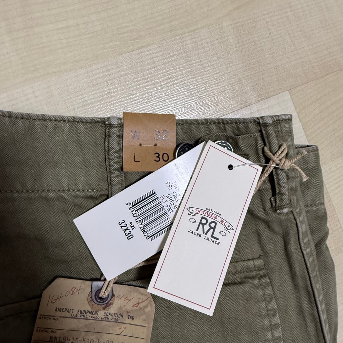 RRL 더블알엘 헤링본 팬츠(퍼티그) 32/30 상품이미지2