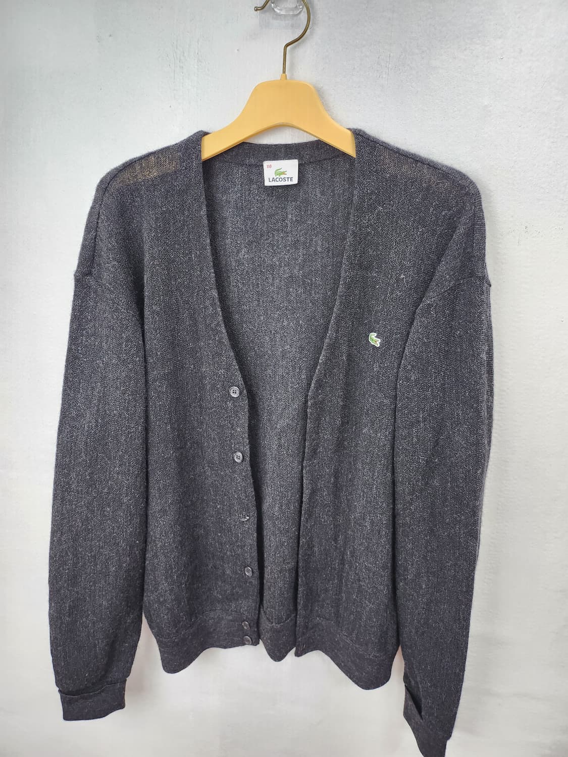 라코스테 울 딥그레이 가디건 110 XXL 상품이미지1
