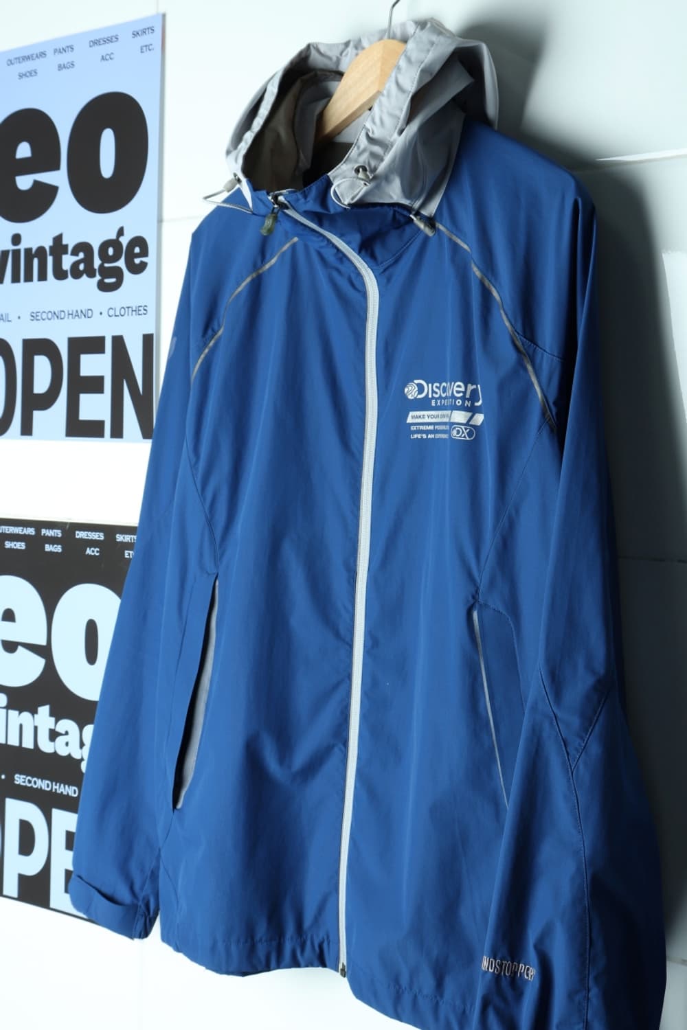 (XL-2XL) 디스커버리 집업 바람막이 점퍼자켓 경량 블루-H30073 상품이미지1