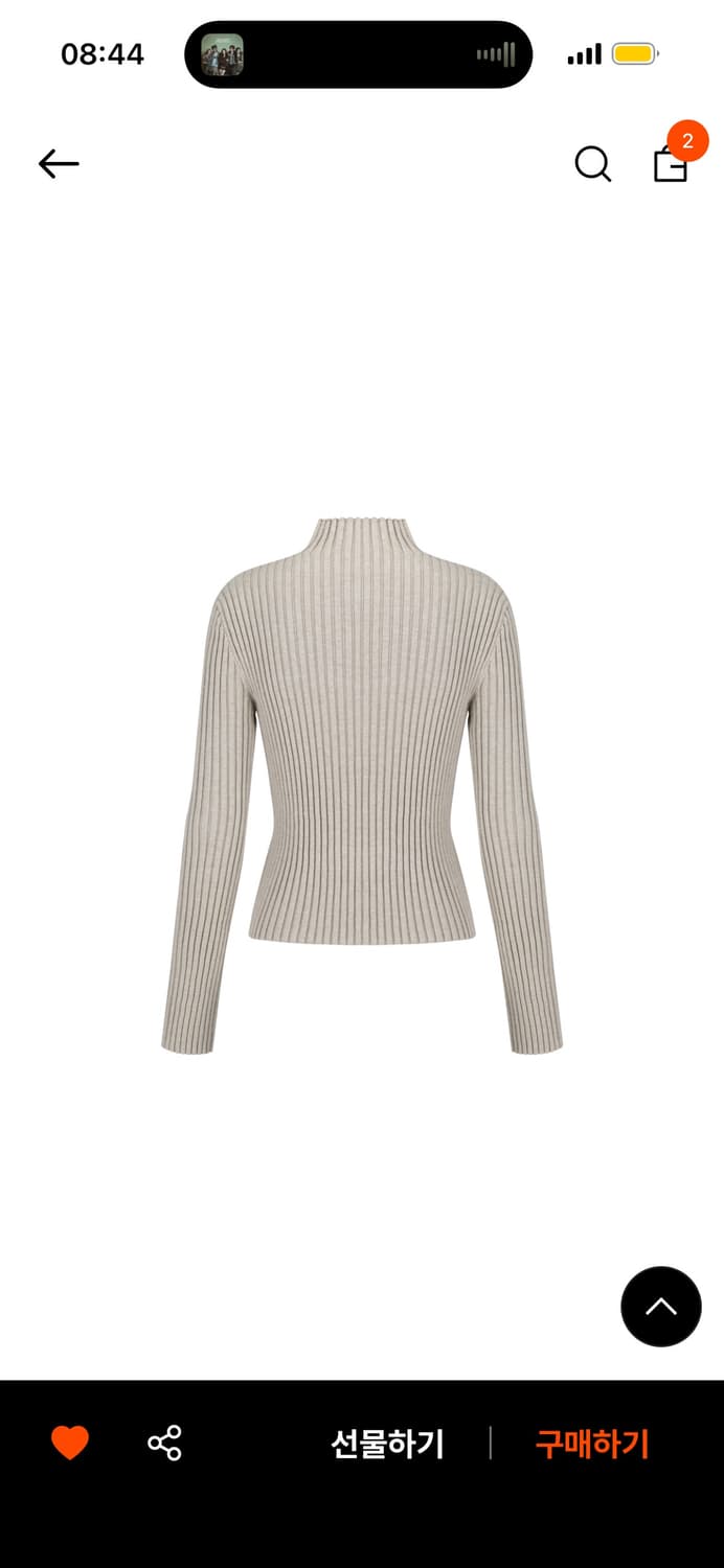 아모멘토 ribbed high neck zip up 상품이미지2