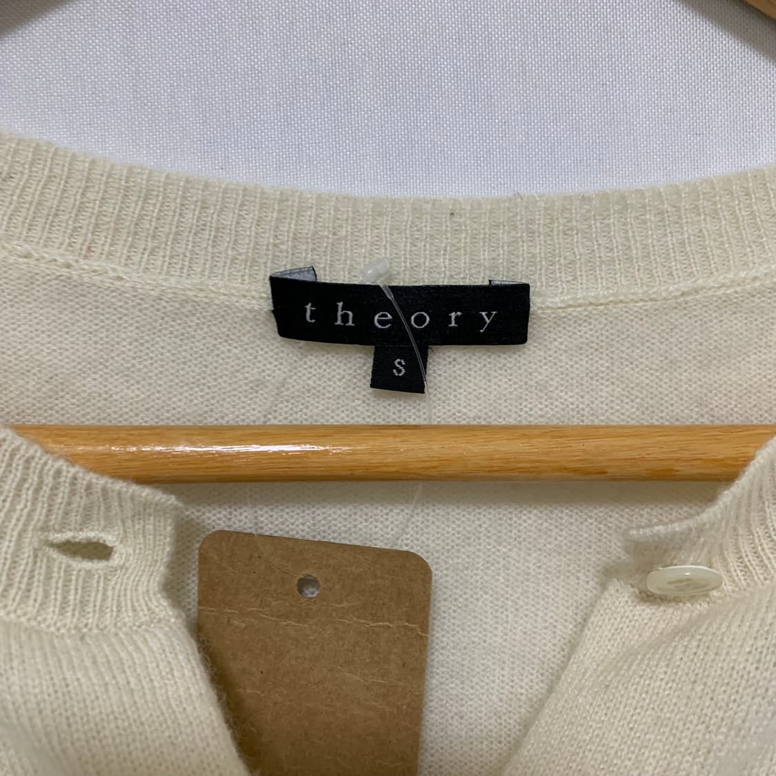 Theory 띠어리 아이보리 빈티지 니트 가디건 캐시미어 100% S 상품이미지7