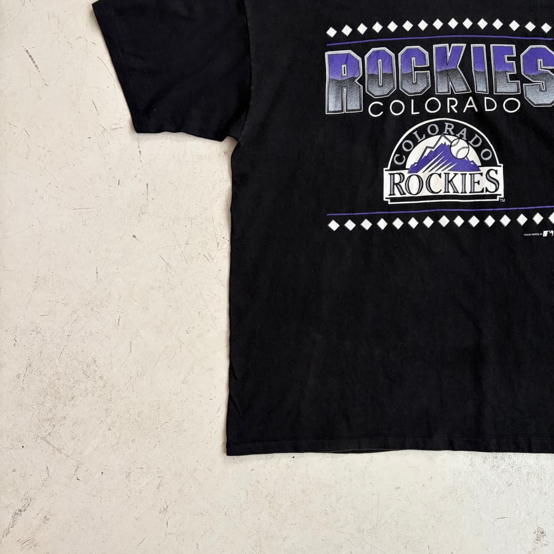 90s USA MLB 콜로라도 로키스 빈티지 반팔티 2XL 상품이미지3