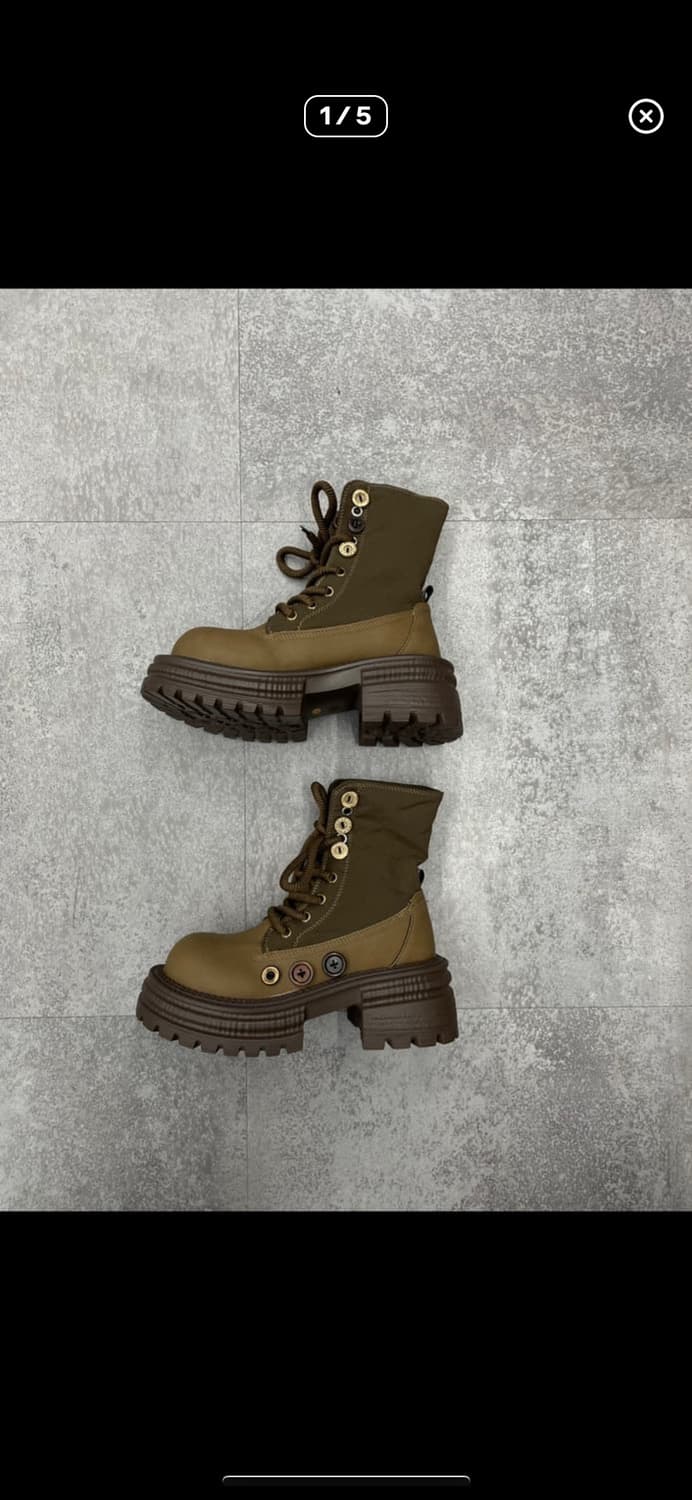 빈티지 하이탑 단추 통굽부츠 A3463 상품이미지1