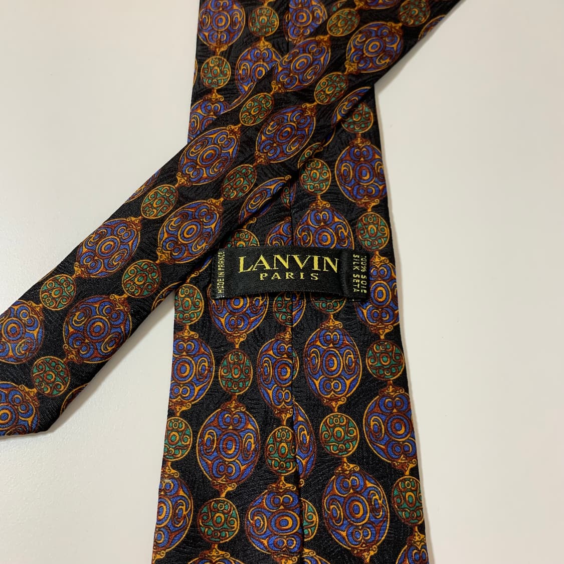 랑방(LANVIN) 기하학적패턴 명품넥타이 100실크 A+등급 상품이미지4