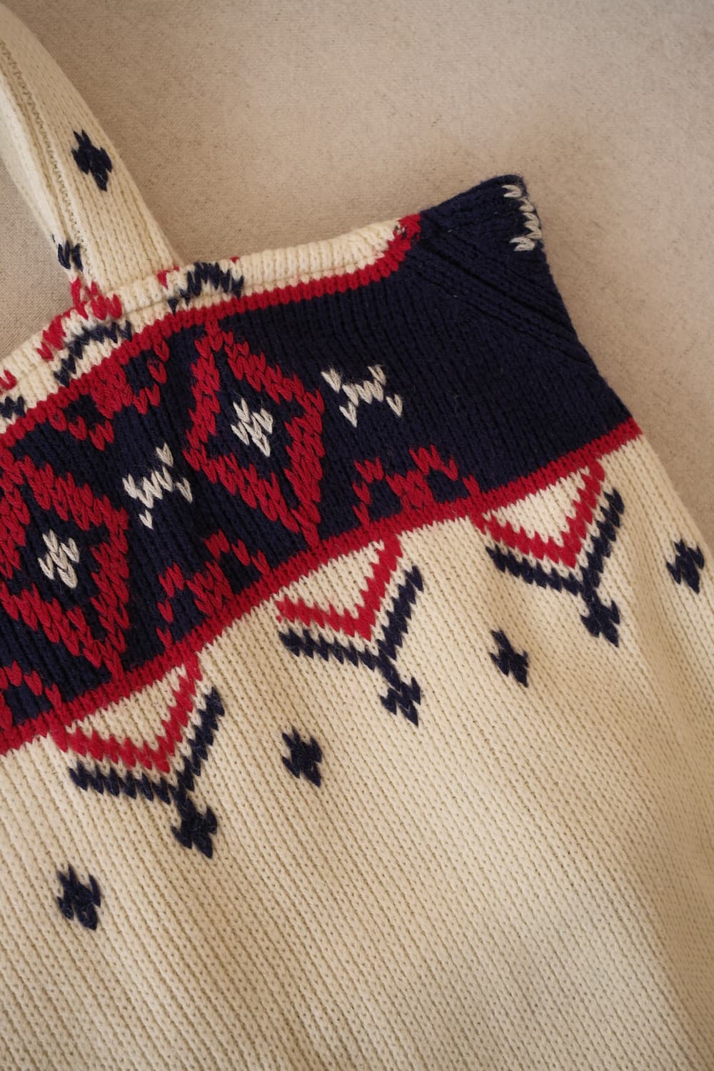 Nordic knit tote bag with cdg hotfix 상품이미지6