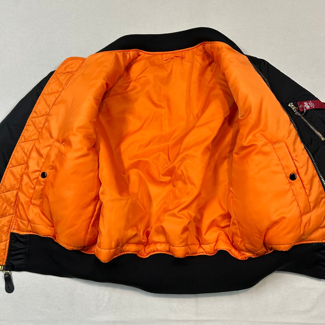 M) 알파인더스트리 MA-1 마원 항공점퍼 블랙 레귤러핏 상품이미지5