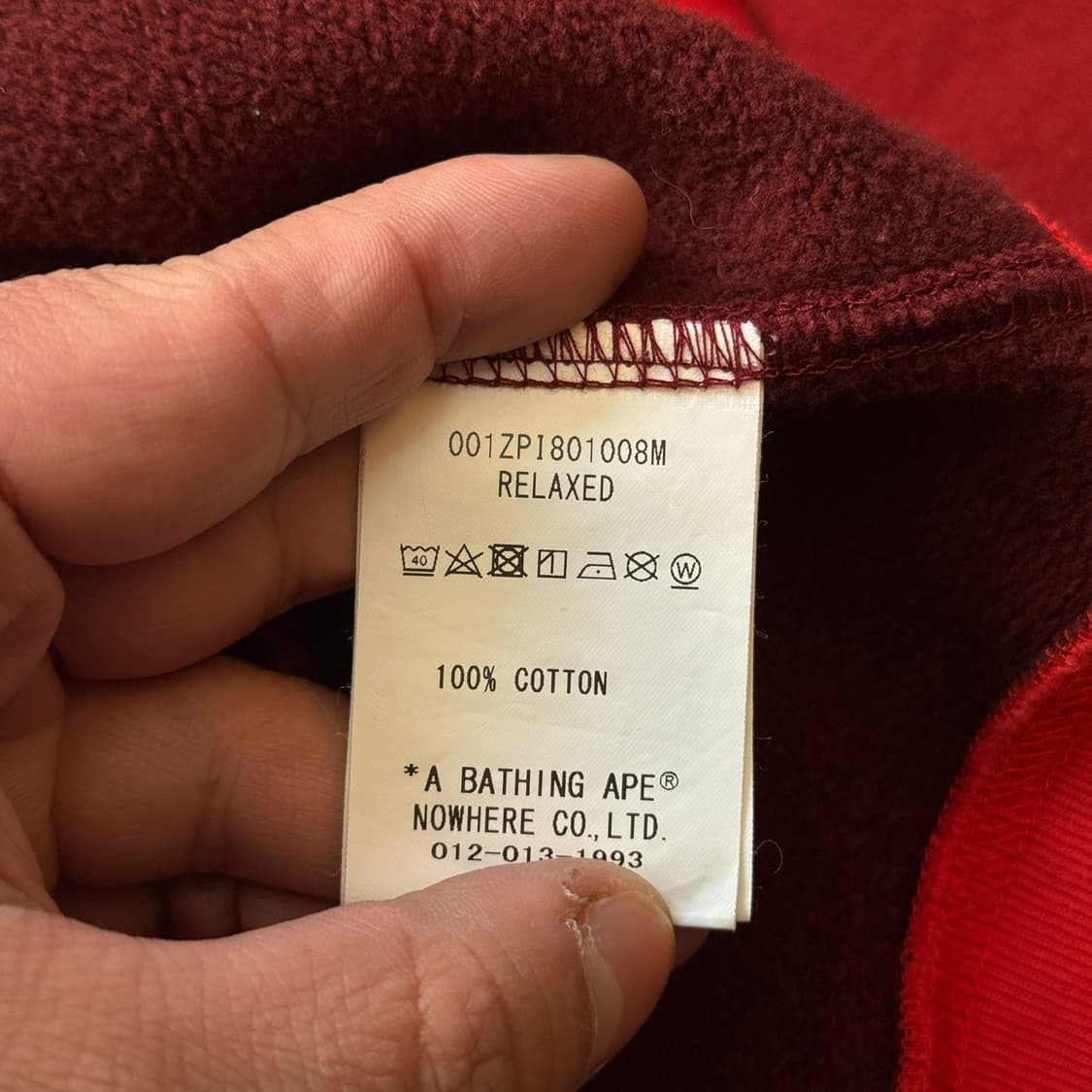 베이프 크레이지 카모 적계 릴렉스핏 후드집업  상품이미지9