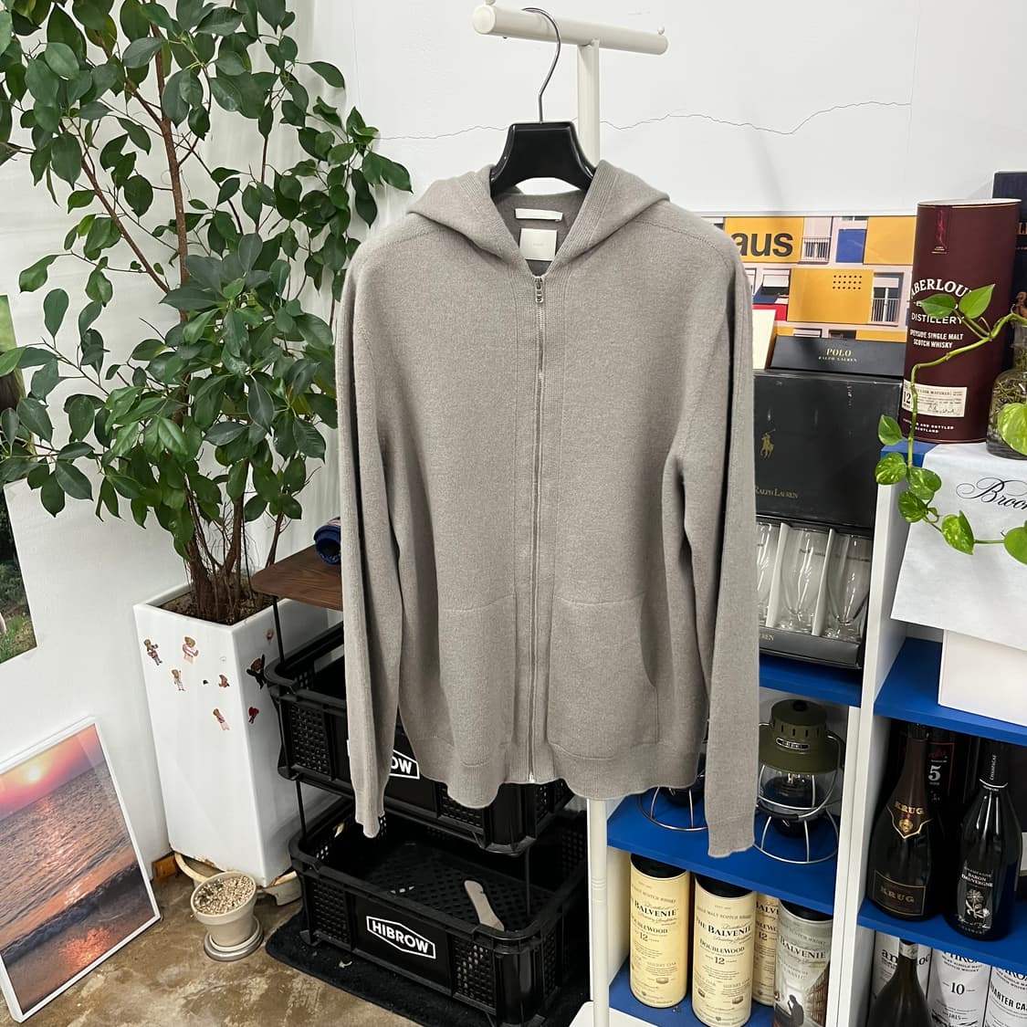 더캐시미어 캐시미어 블렌드 후드집업 90 상품이미지1