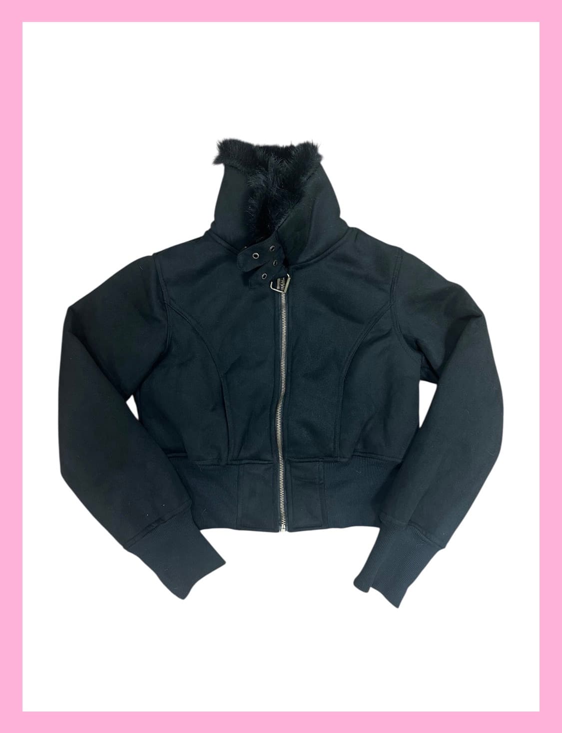 크롭 퍼 무스탕 상품이미지4