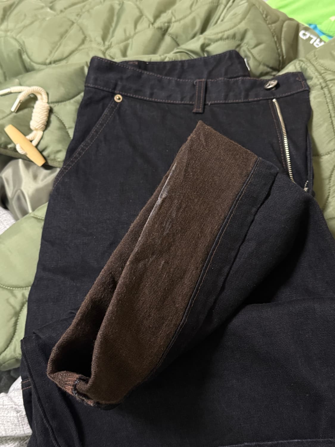 아오이로 오오키 생지 데님팬츠 1사이즈 1회착 상품이미지2