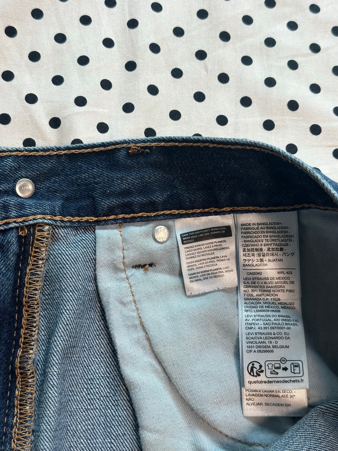 리바이스 505 레귤러핏 데님팬츠 상품이미지5